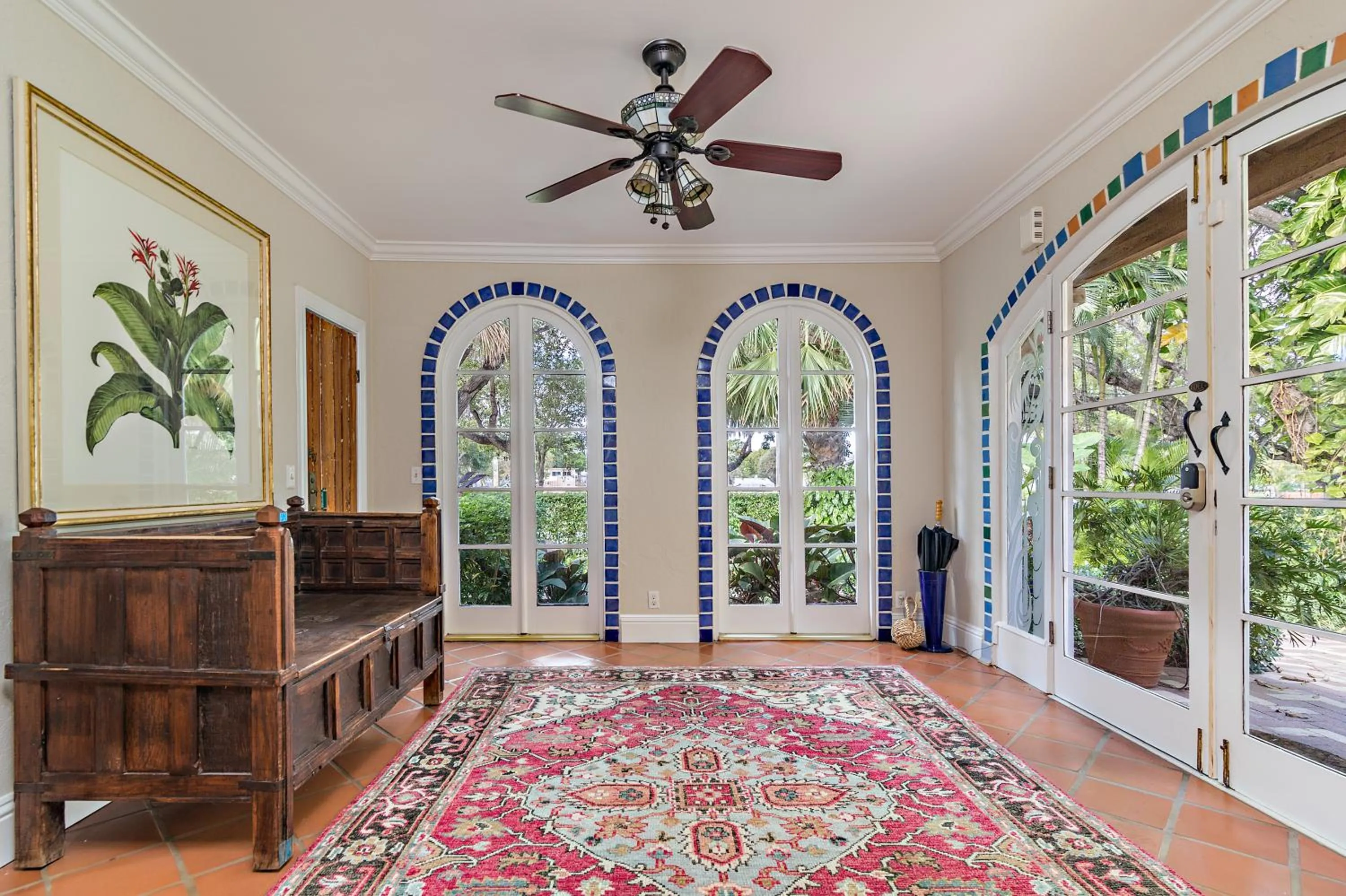 Seating area in Grandview Gardens