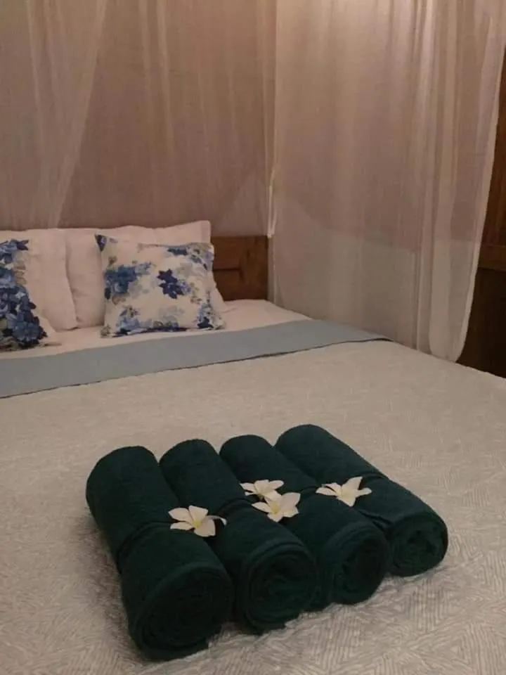 Bed in Villa Kayu Yogyakarta