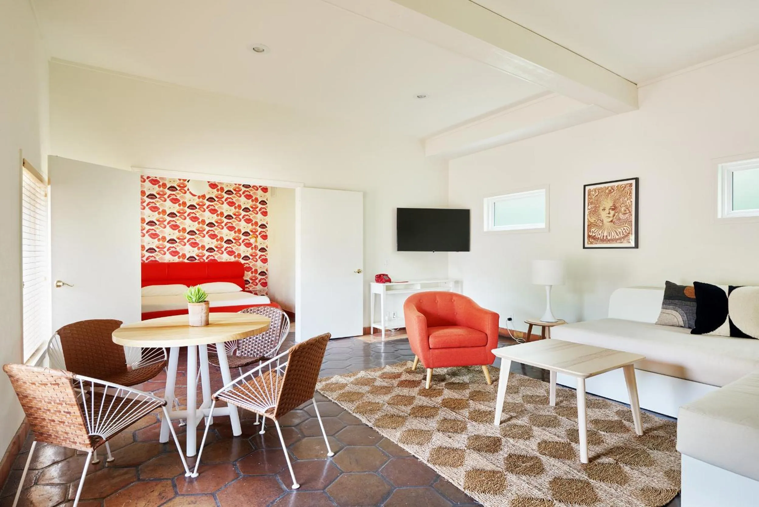 Living room in Austin Motel