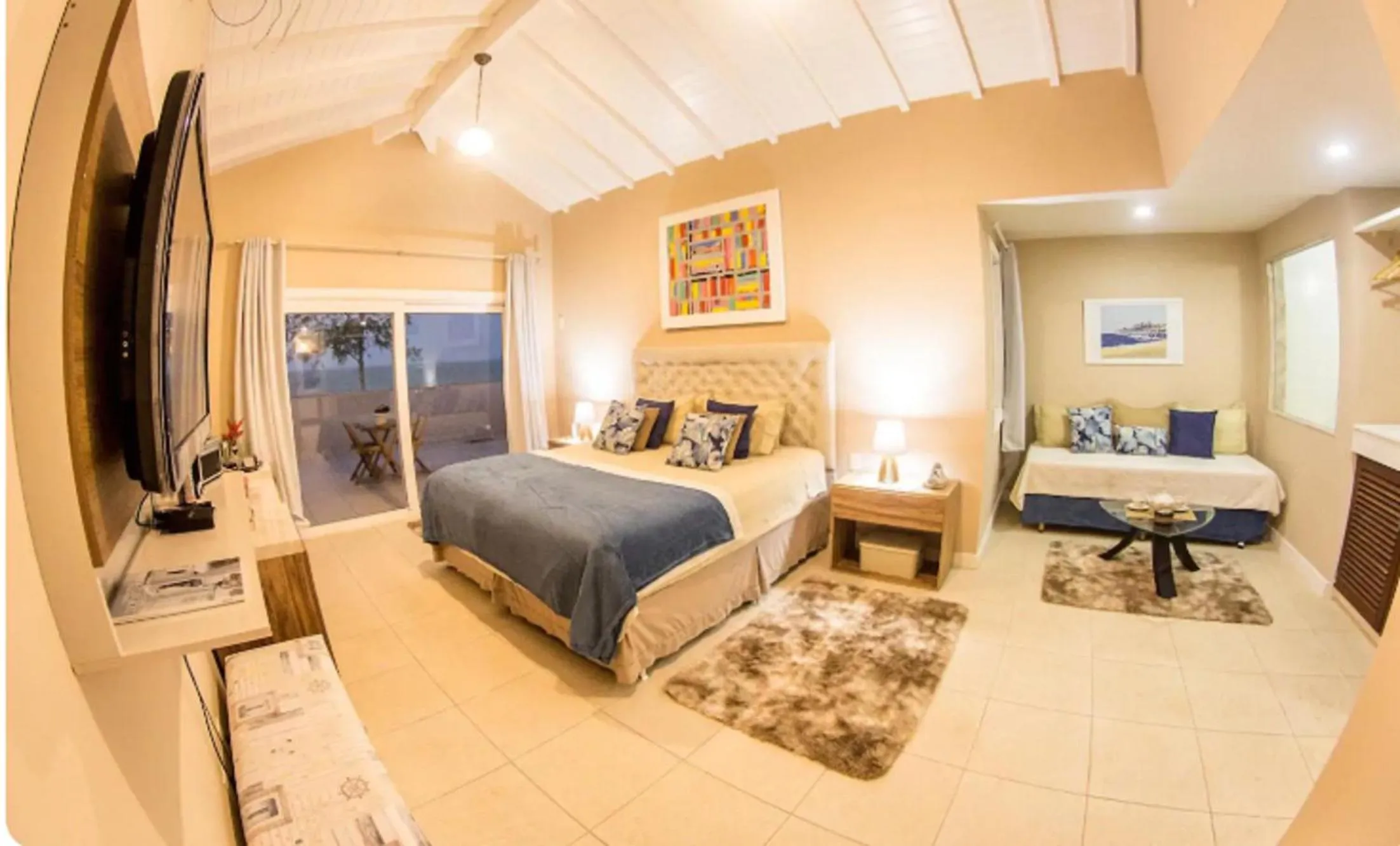 Balcony/Terrace, Bed in Villa Mar de fondo