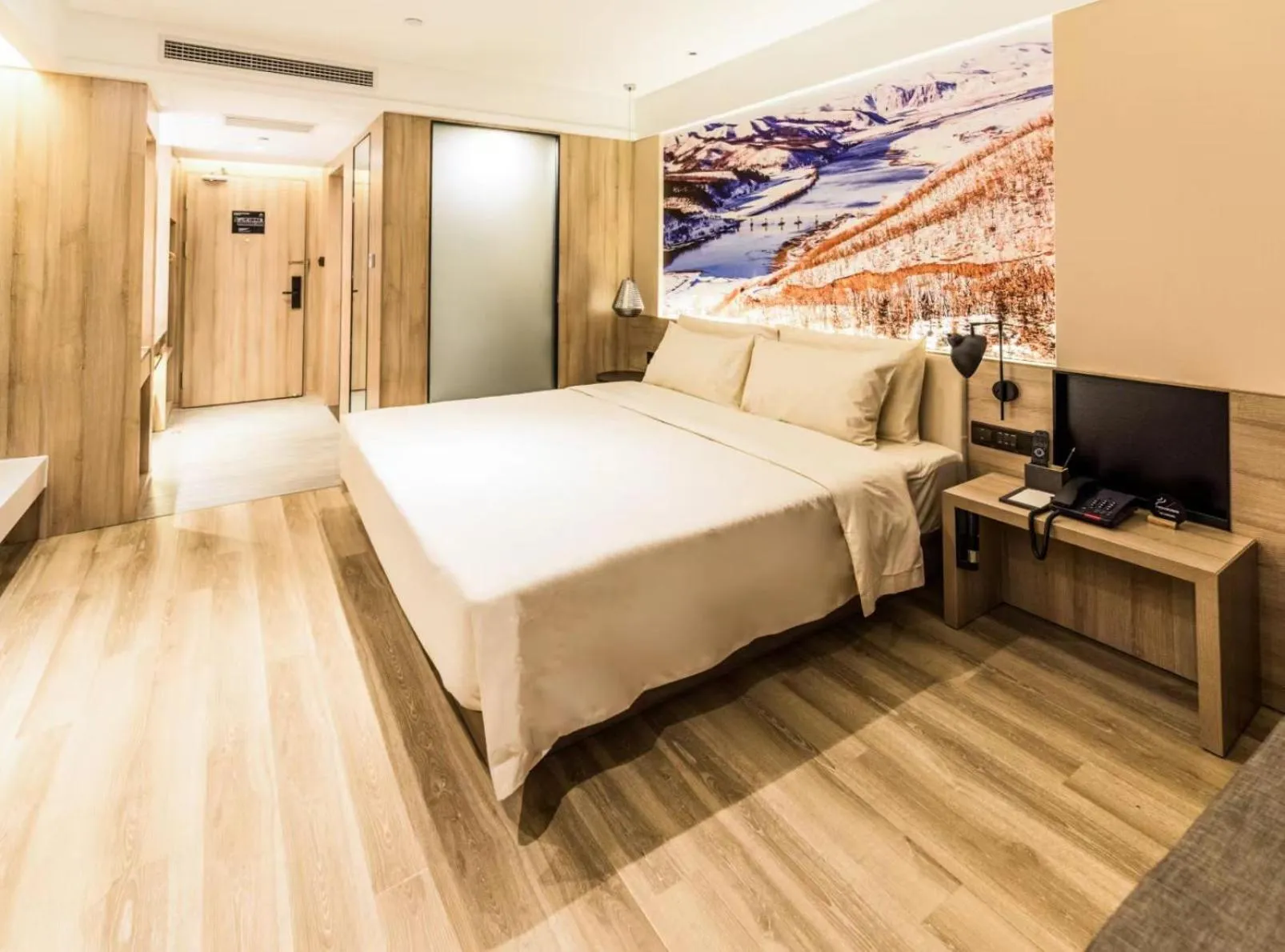 Bed in Atour Harbin Museum Hotel