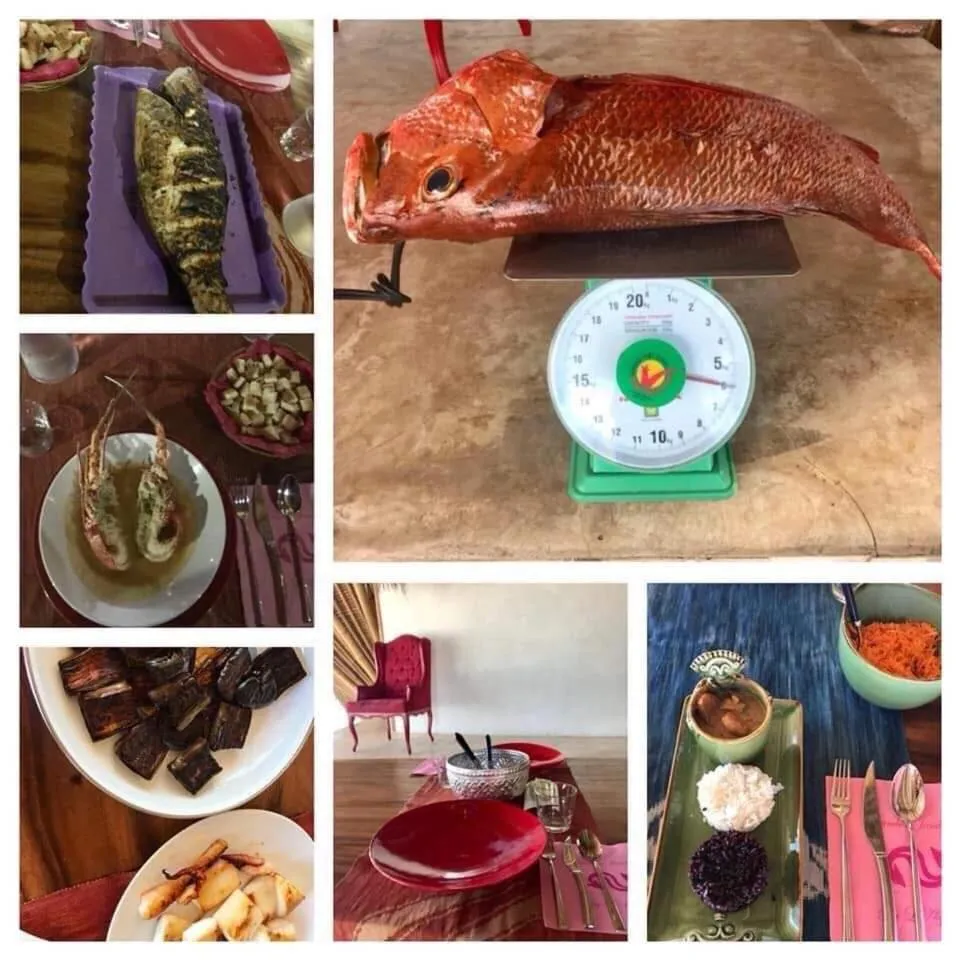 Living room in Eco dive resort Alycastre