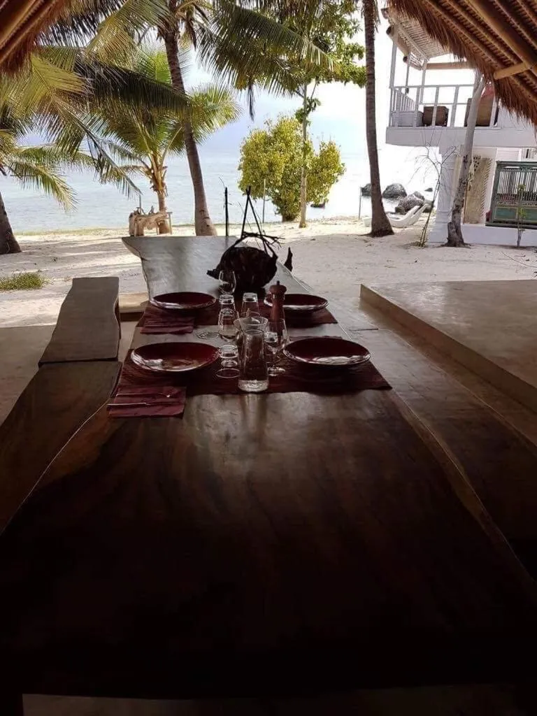 Living room in Eco dive resort Alycastre