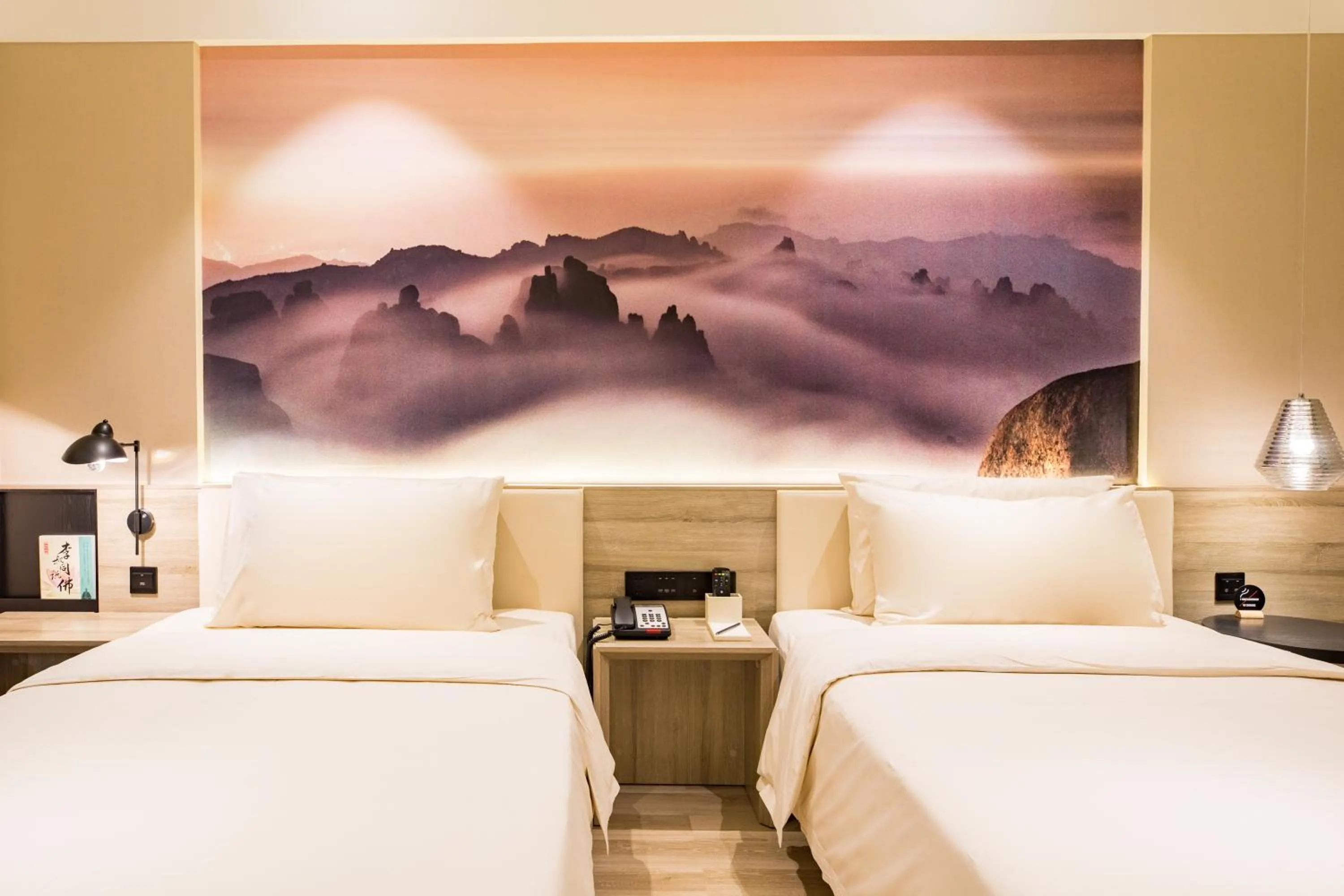 Bed in Atour Hotel Qingdao Airport Chengyang Wanxianghui