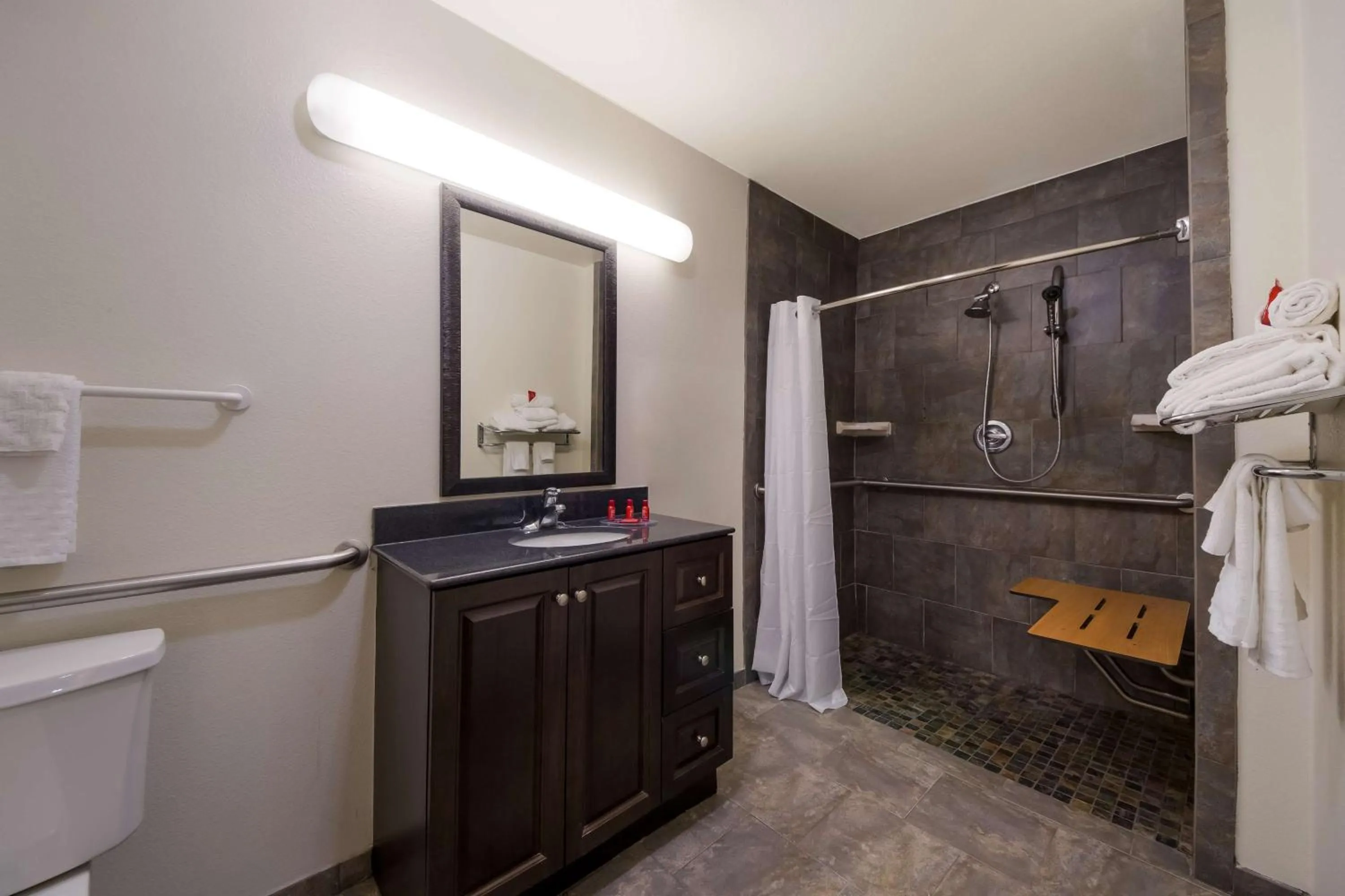 Bathroom in SureStay Hotel by Best Western Falfurrias