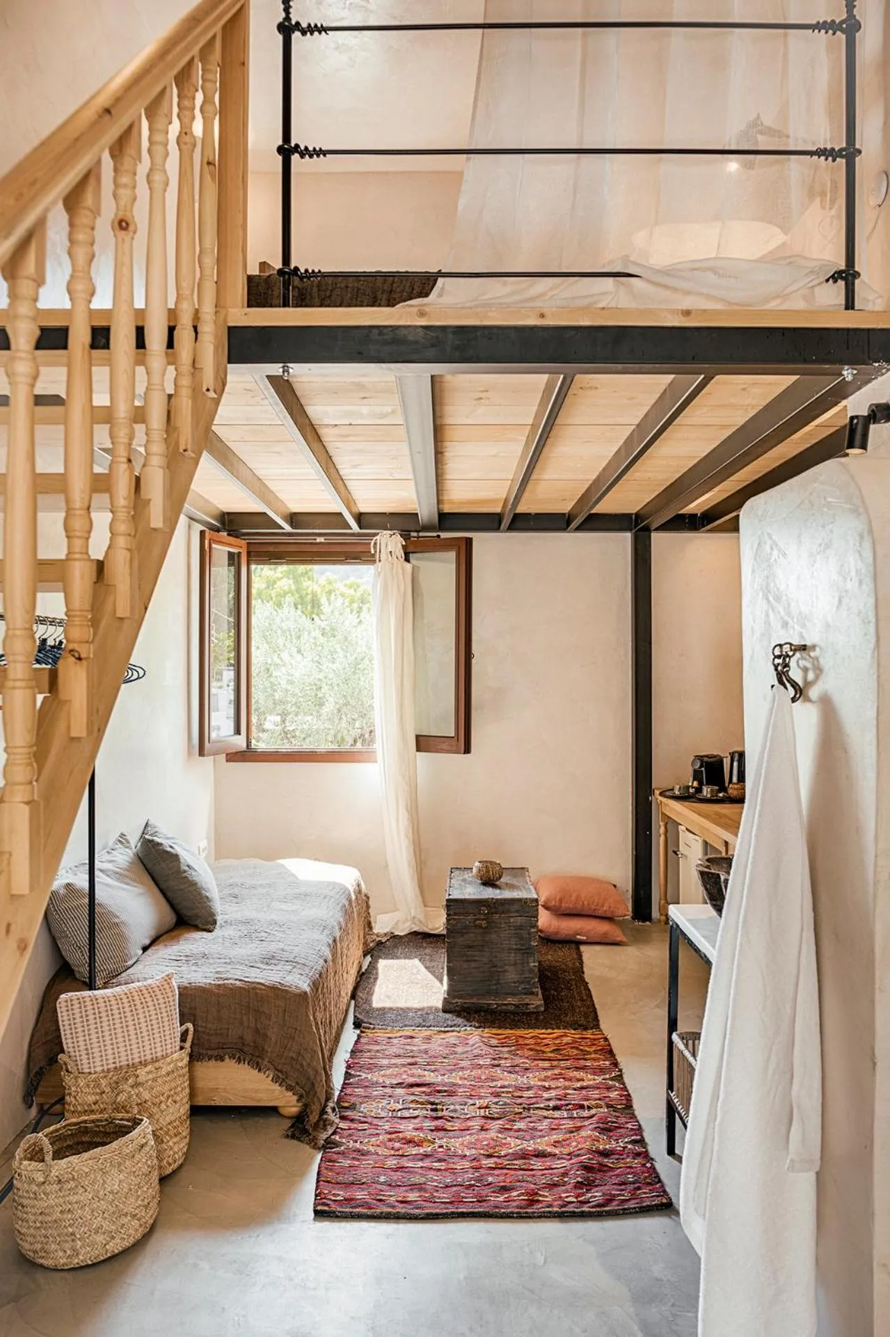 Bed in Casita Casita Lindos - Adults Only