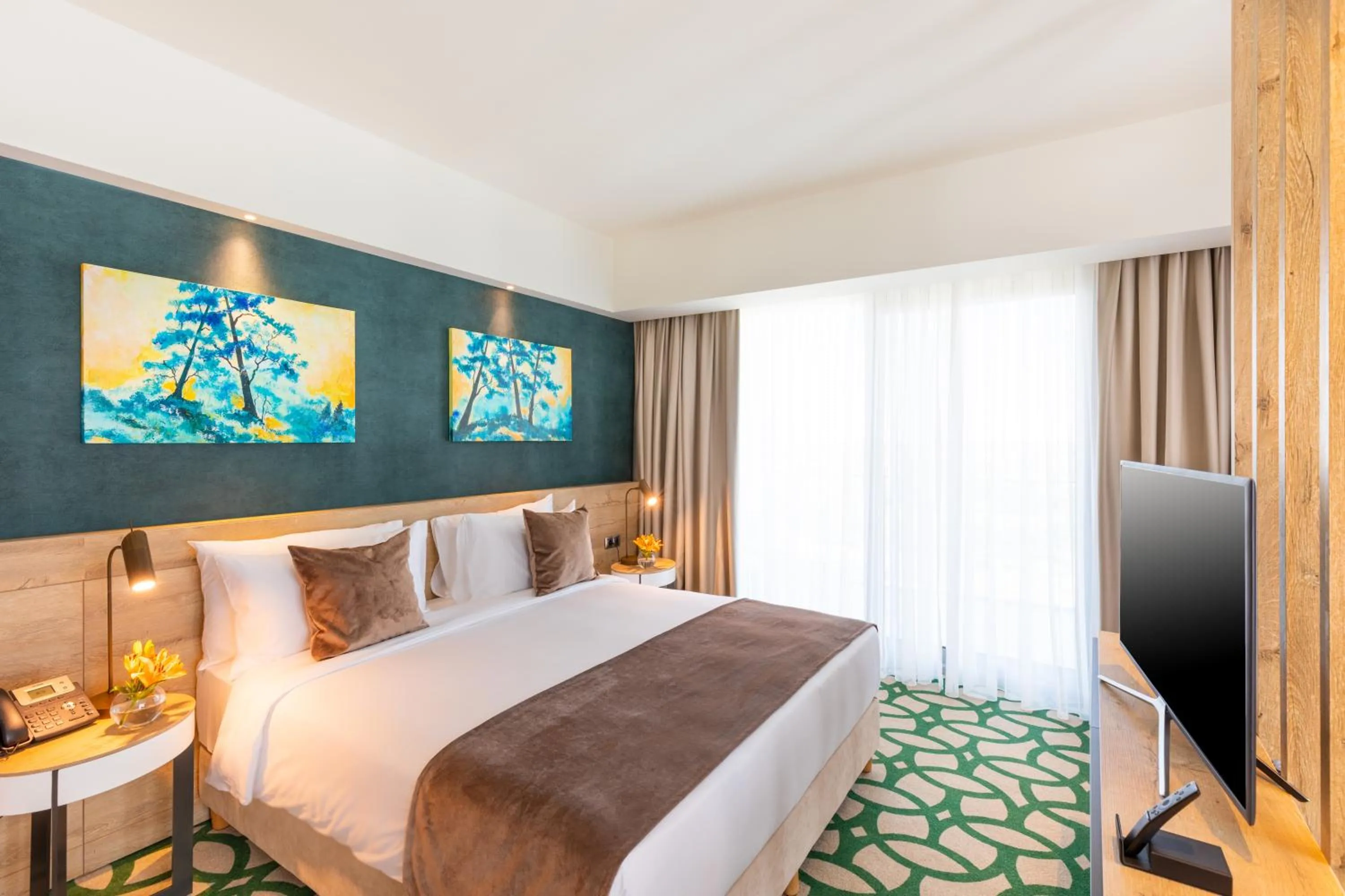 Bed in Lankaran Springs Wellness Resort