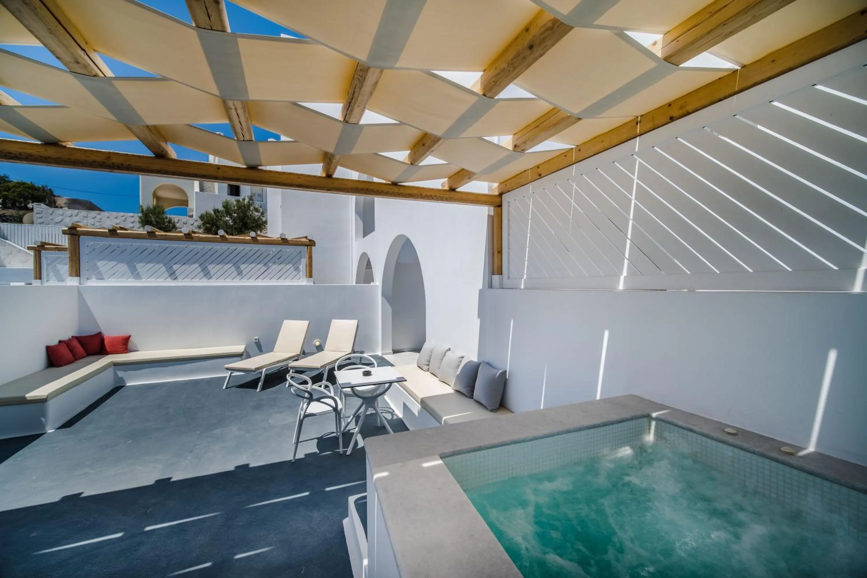 Patio in Symphony Suites Santorini