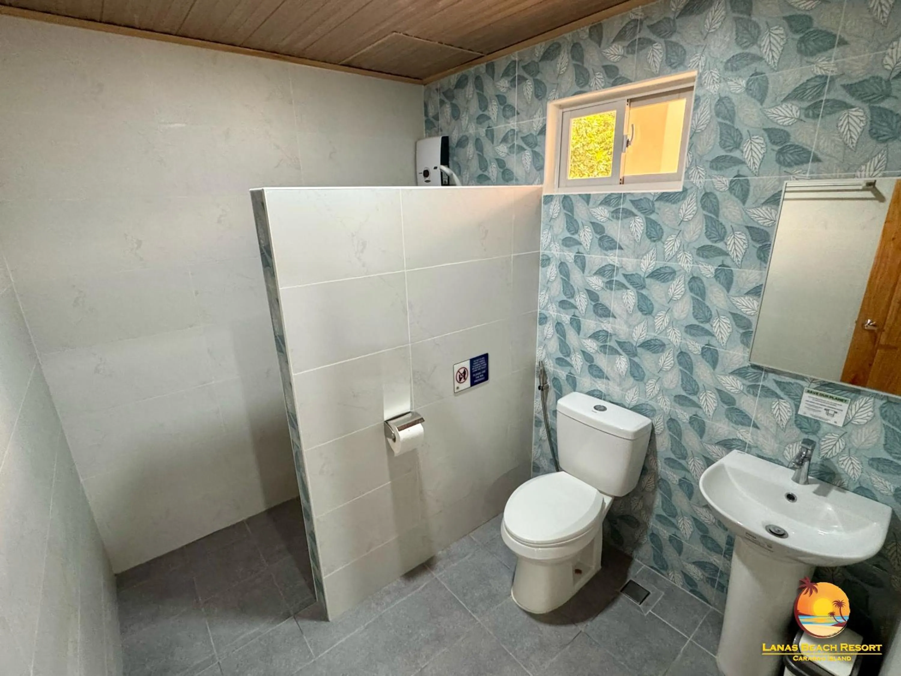 Shower in Lanas Beach Resort Carabao Island