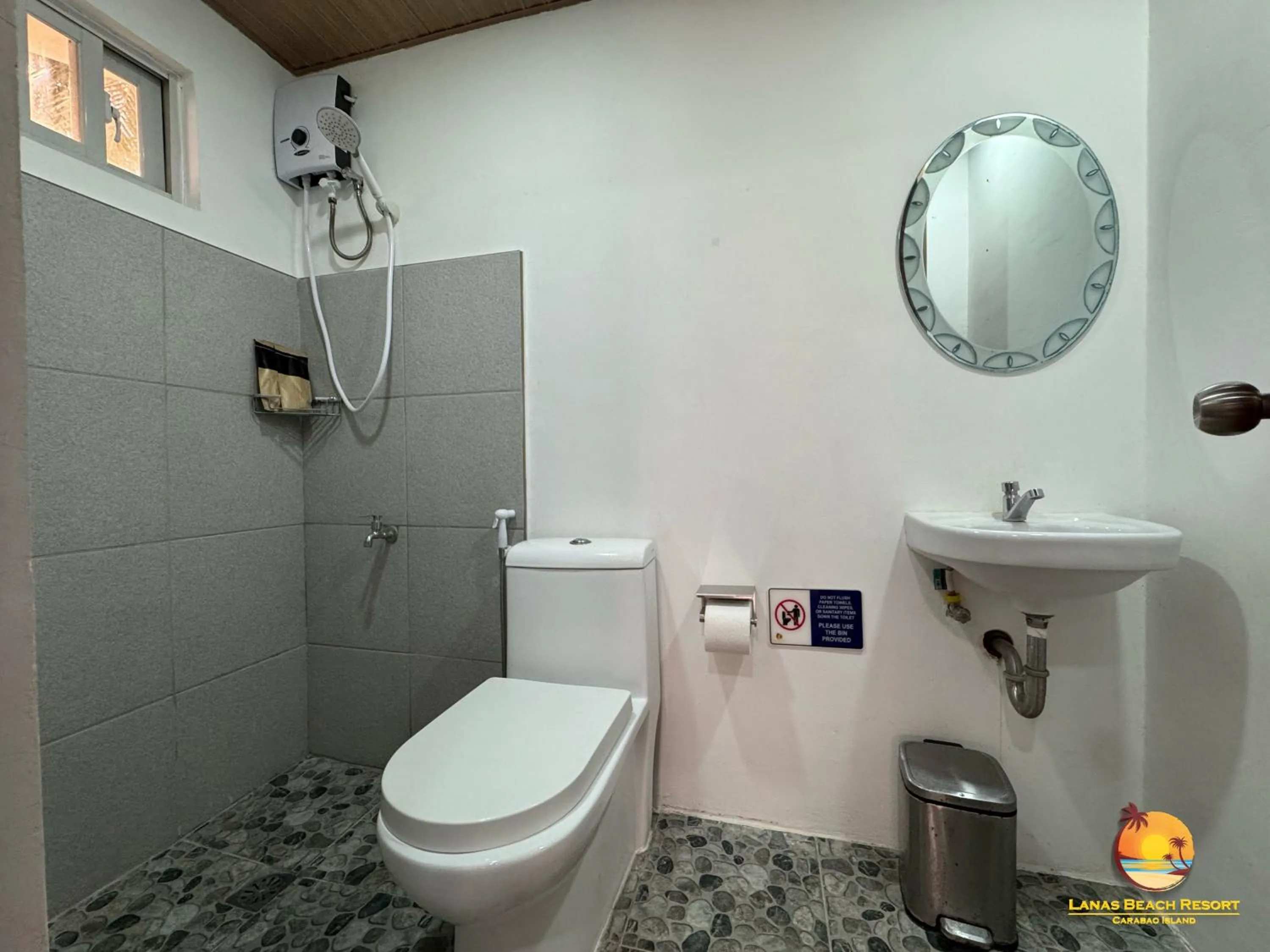 Shower in Lanas Beach Resort Carabao Island