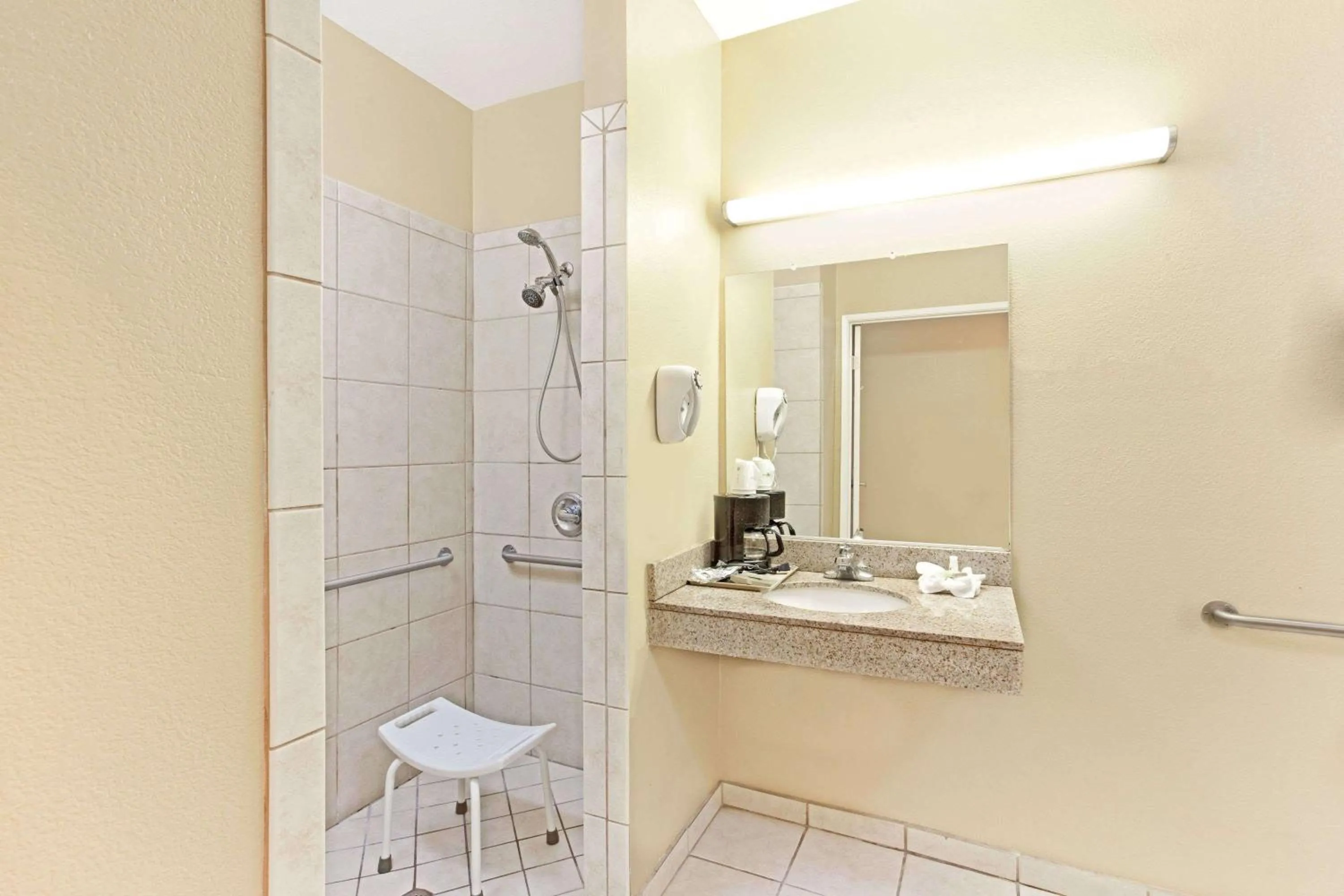 Bathroom in Super 8 by Wyndham North Hollywood