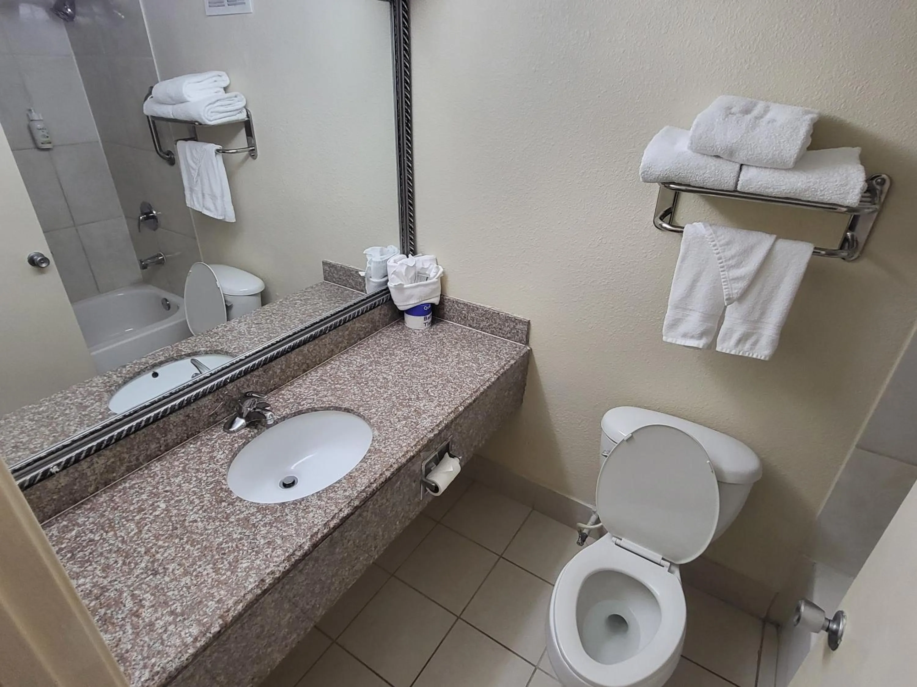 Shower in Ramada by Wyndham Houston Intercontinental Airport East