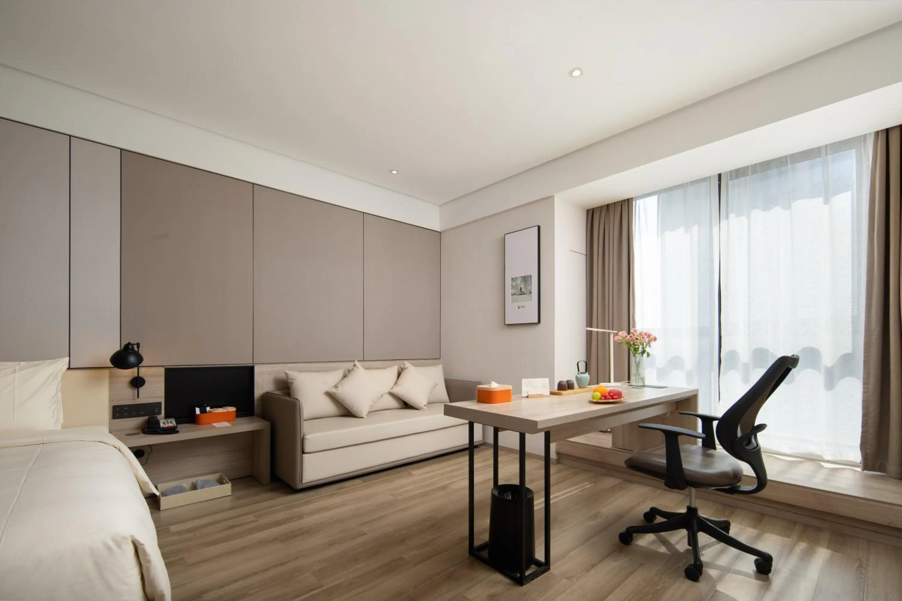 Seating area in Atour Hotel Changzhou Dinosaur Park