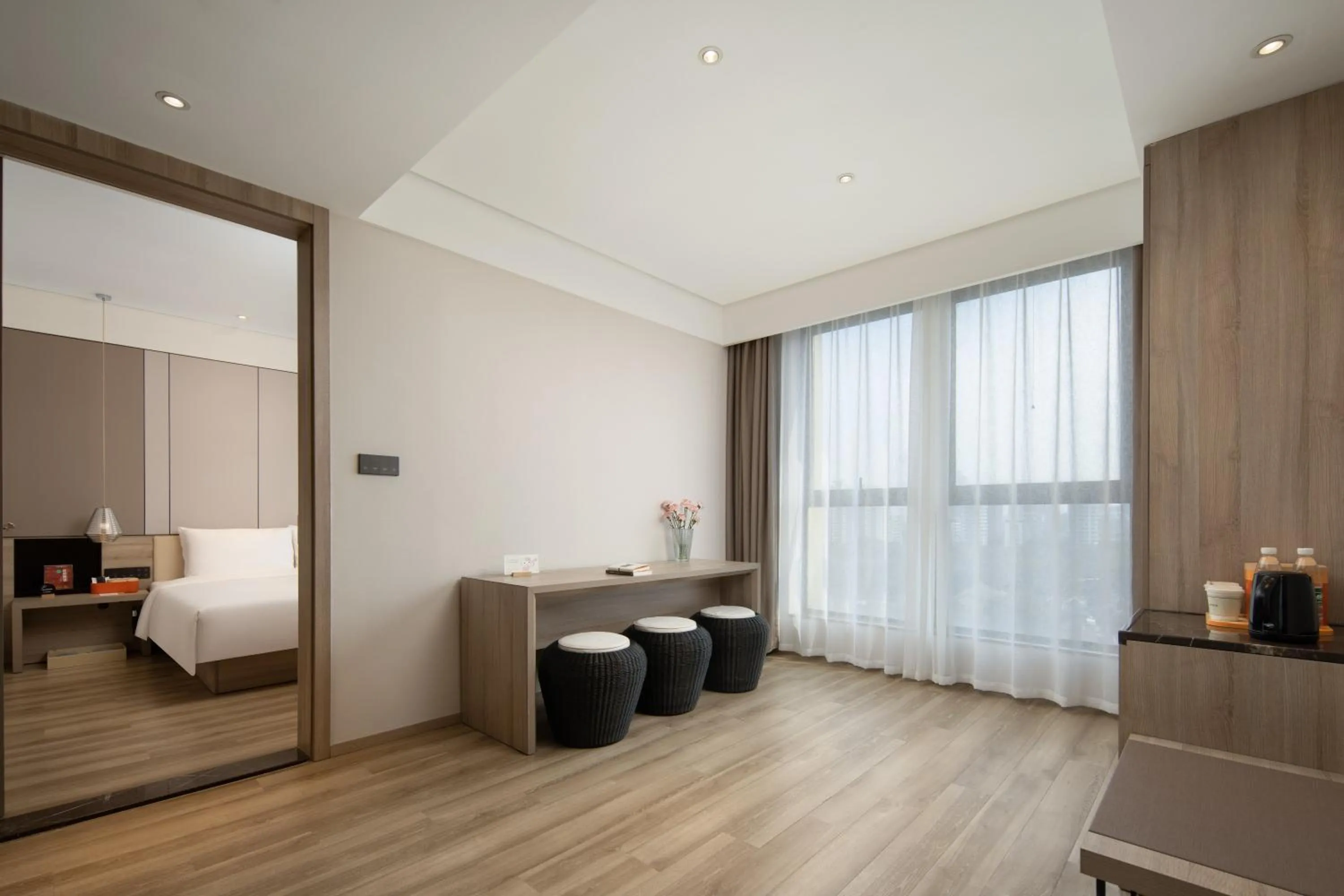 Living room, Bed in Atour Hotel Changzhou Dinosaur Park