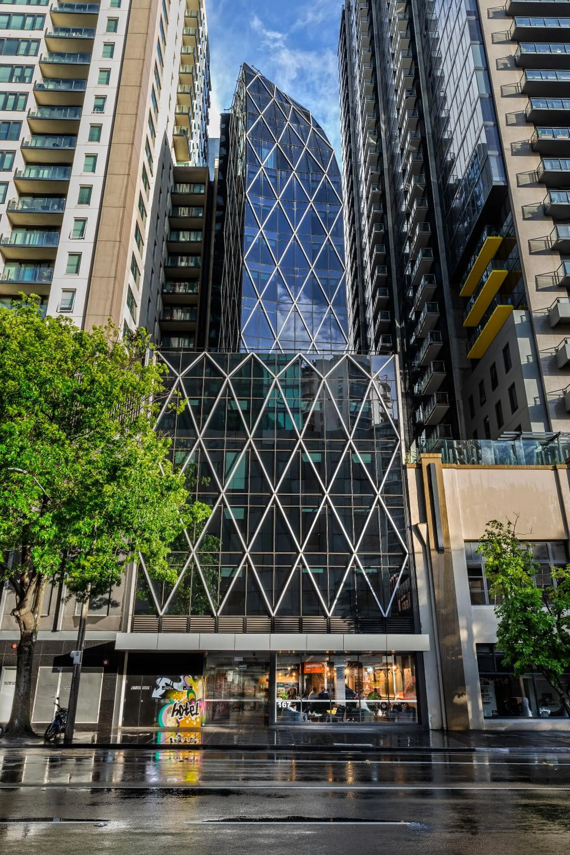 Property building in Ink Hotel Melbourne Southbank