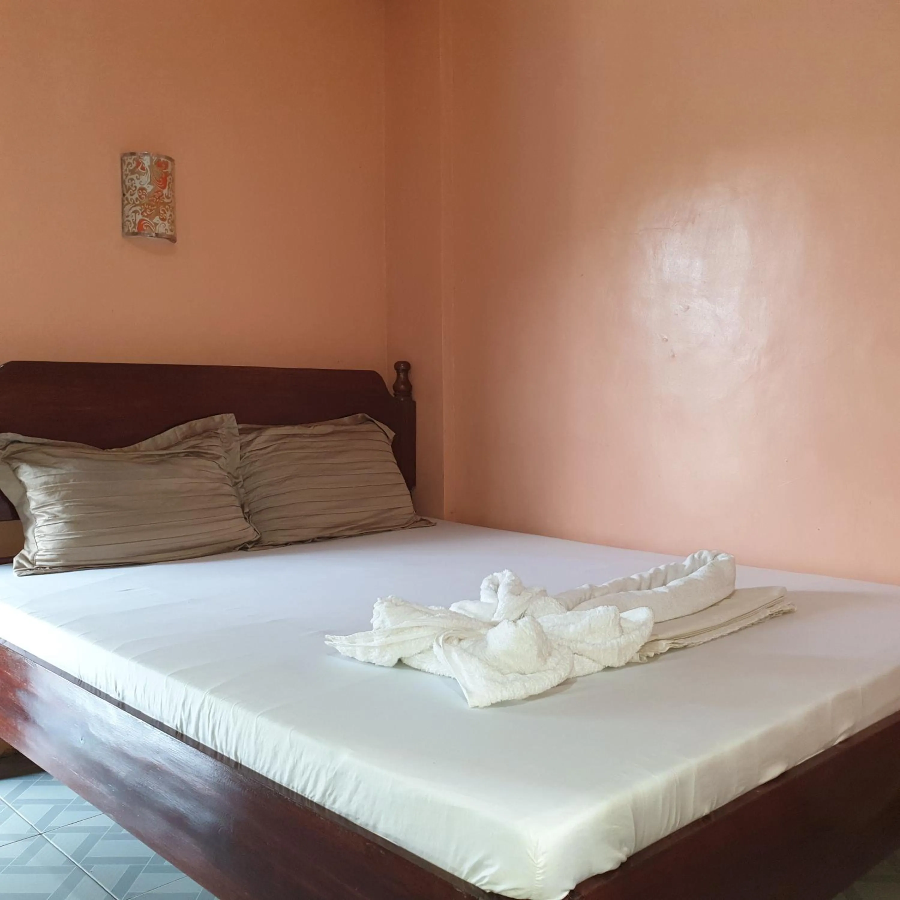 Bed in D'MESA Seacretlodge and Restaurant