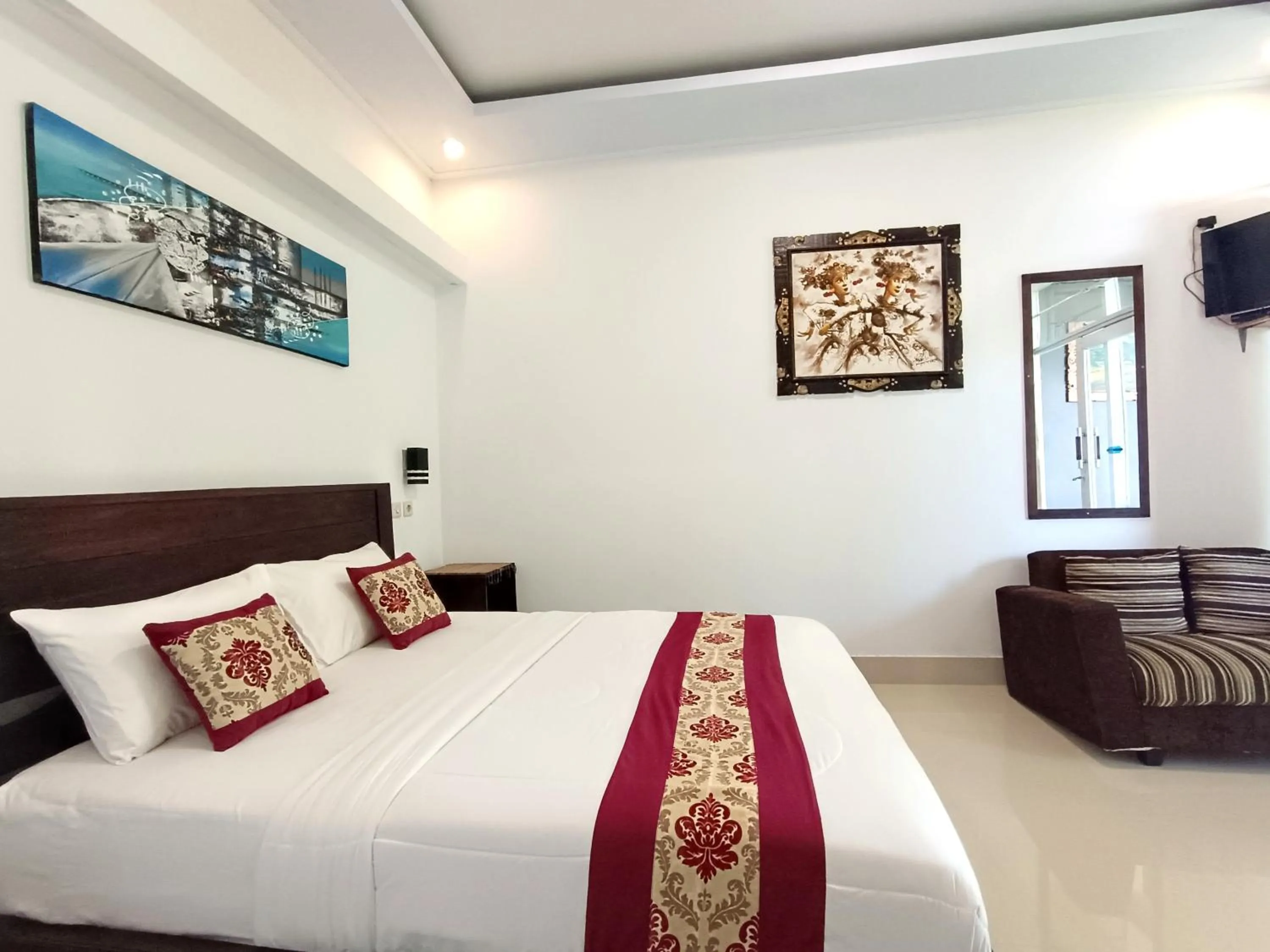 Bed in La Montaña Bali & Spa