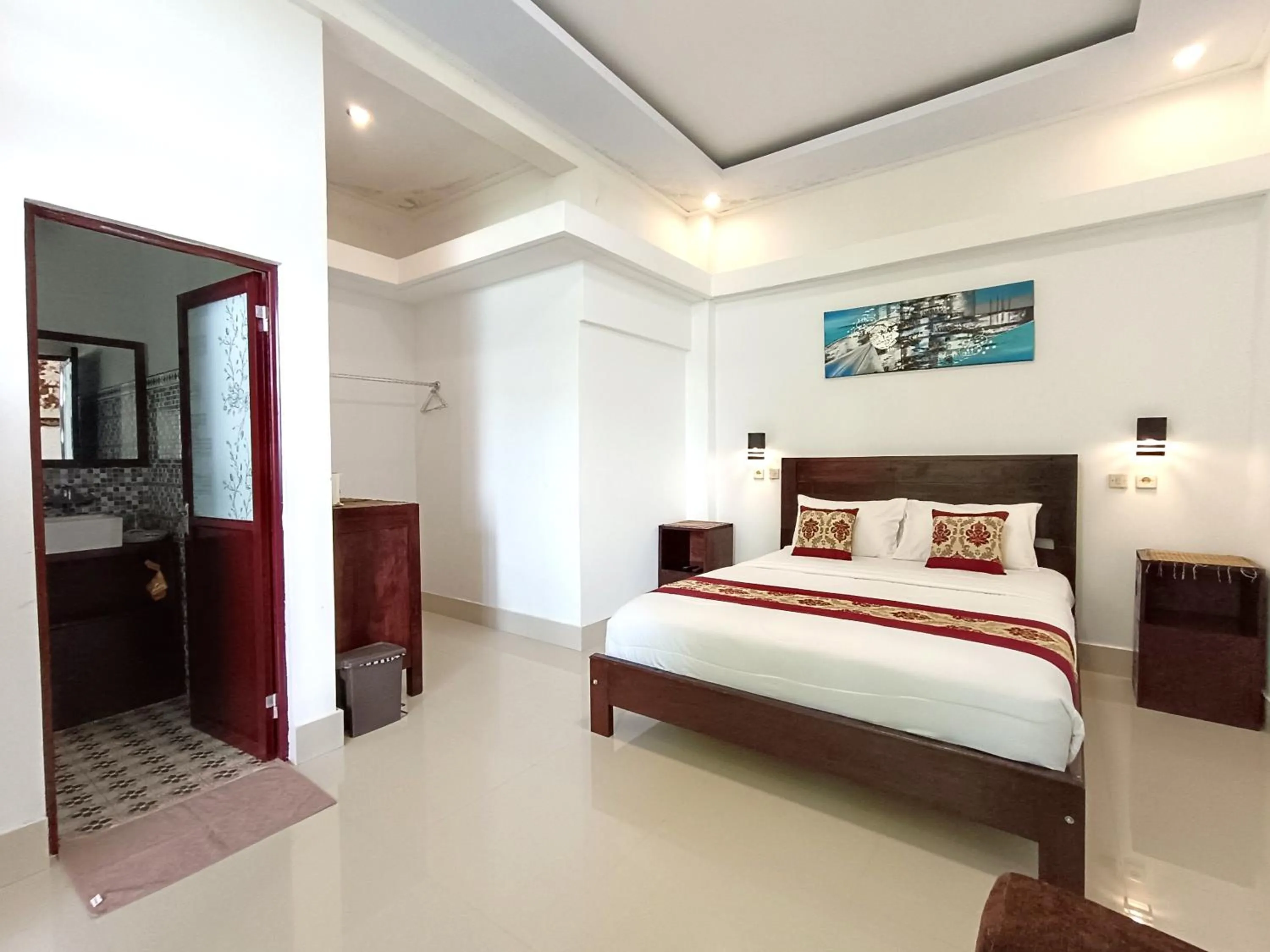 Bed in La Montaña Bali & Spa