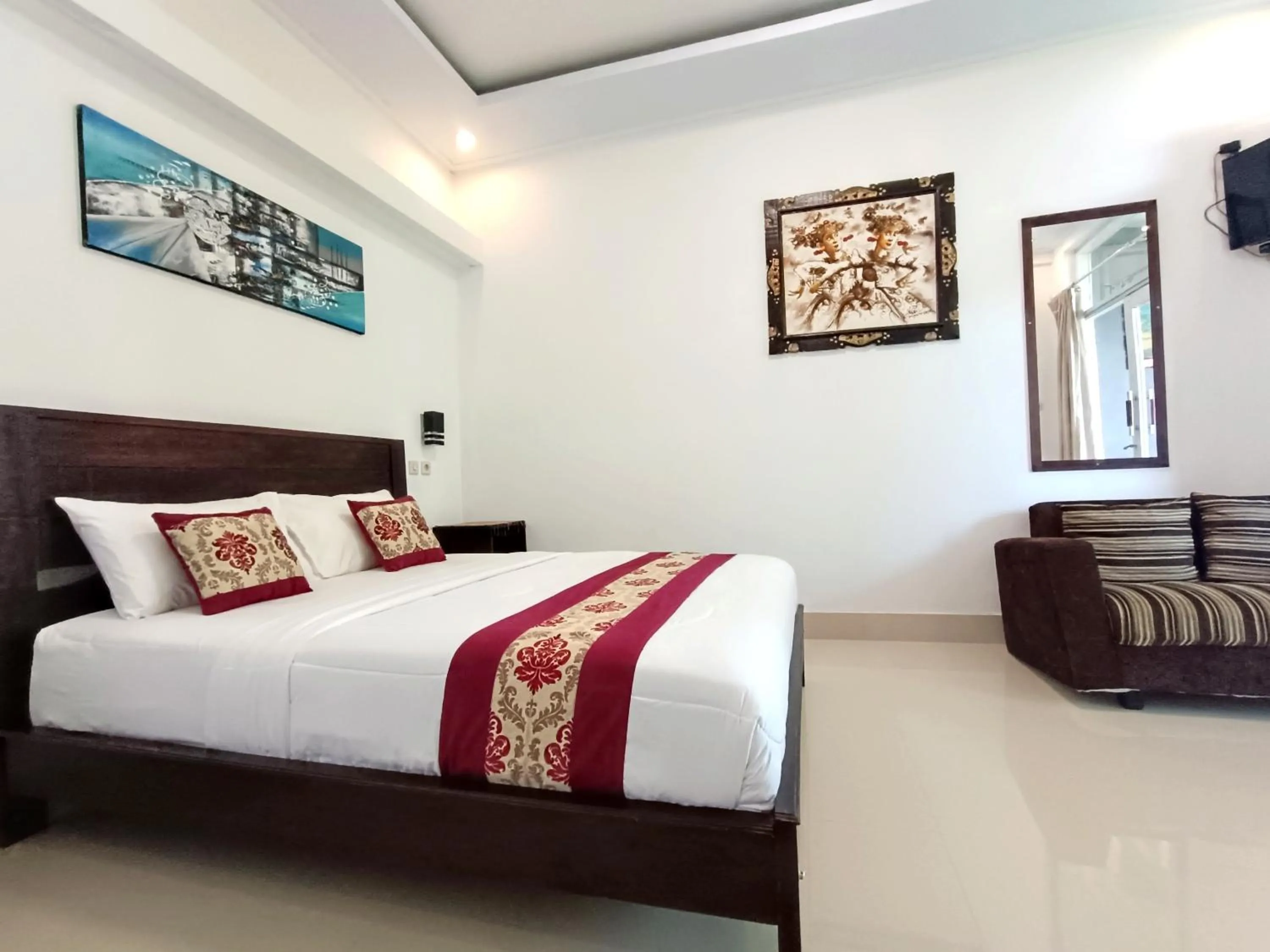 Bed in La Montaña Bali & Spa