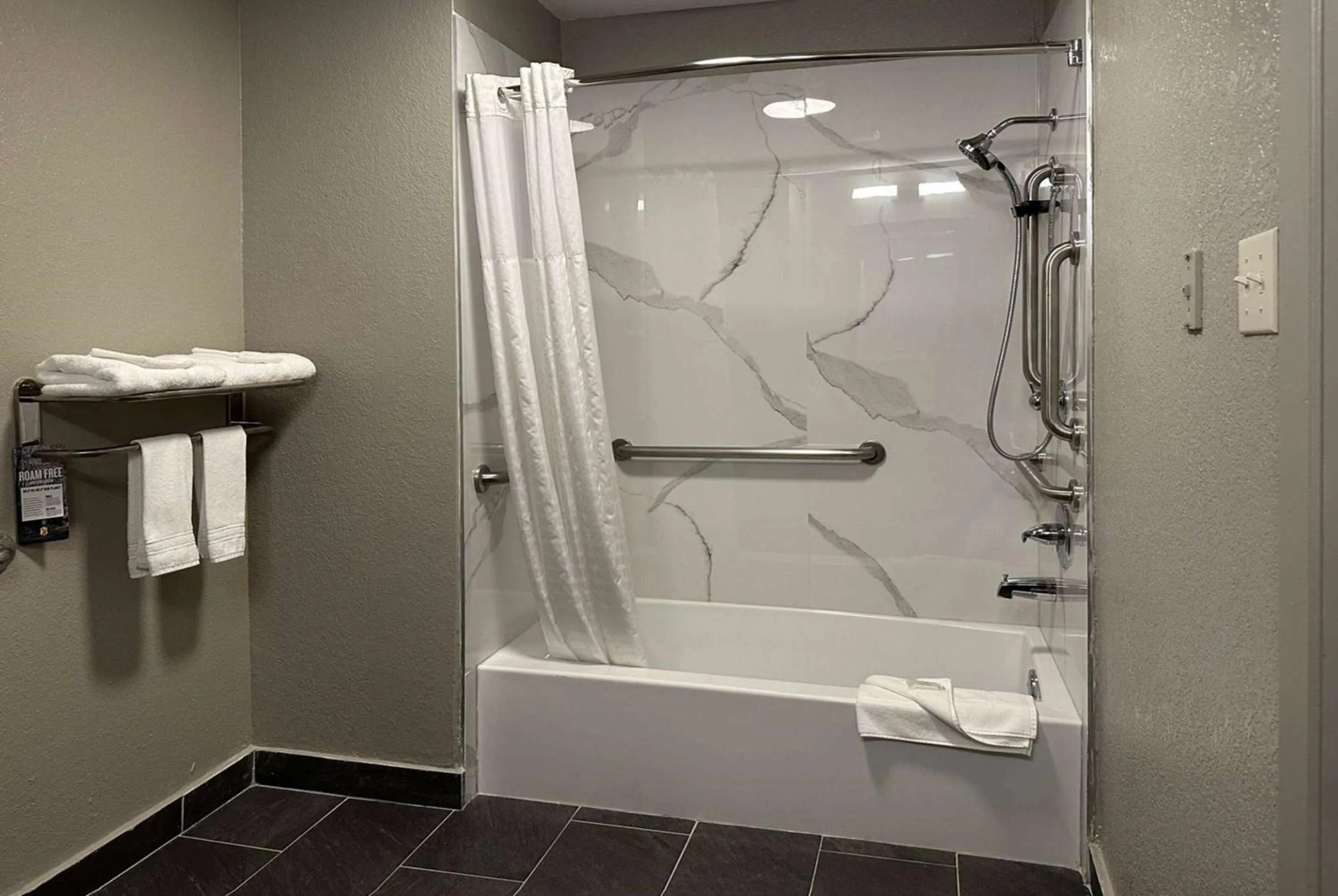 Shower in Super 8 by Wyndham Monroe