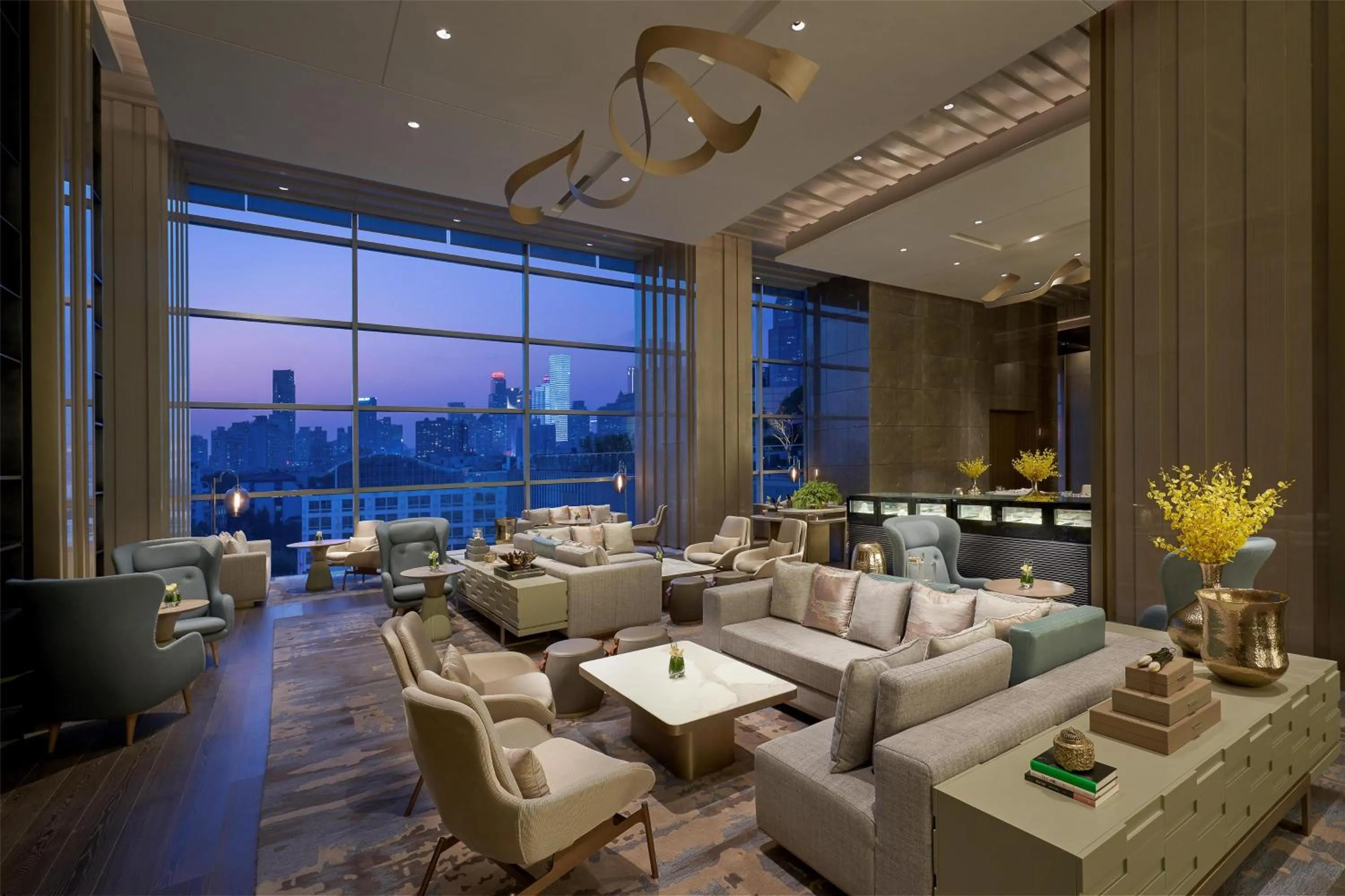 Lounge or bar in Kempinski Hotel Nanjing