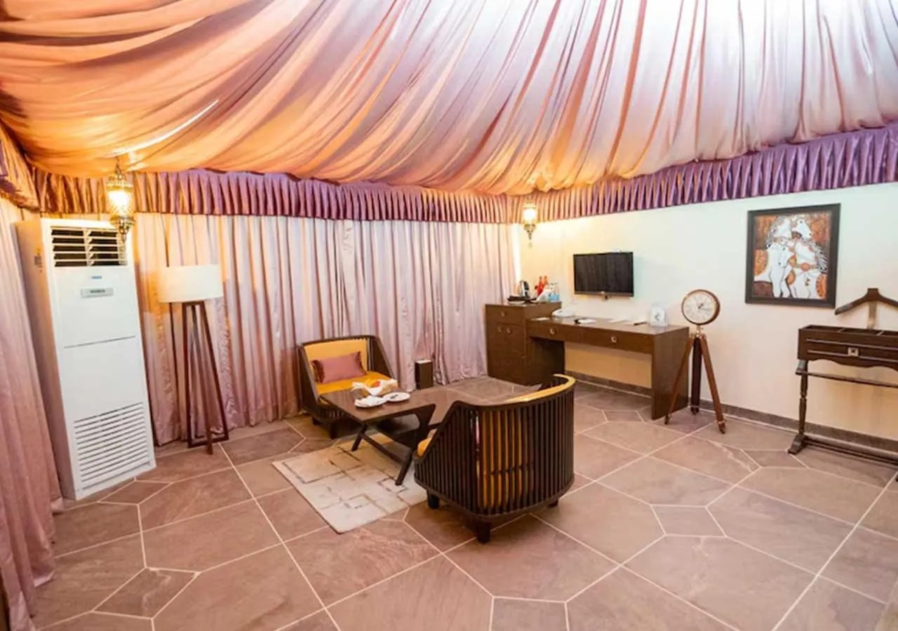 Seating area in WelcomHeritage Tadoba Vanya Villas Resort & Spa