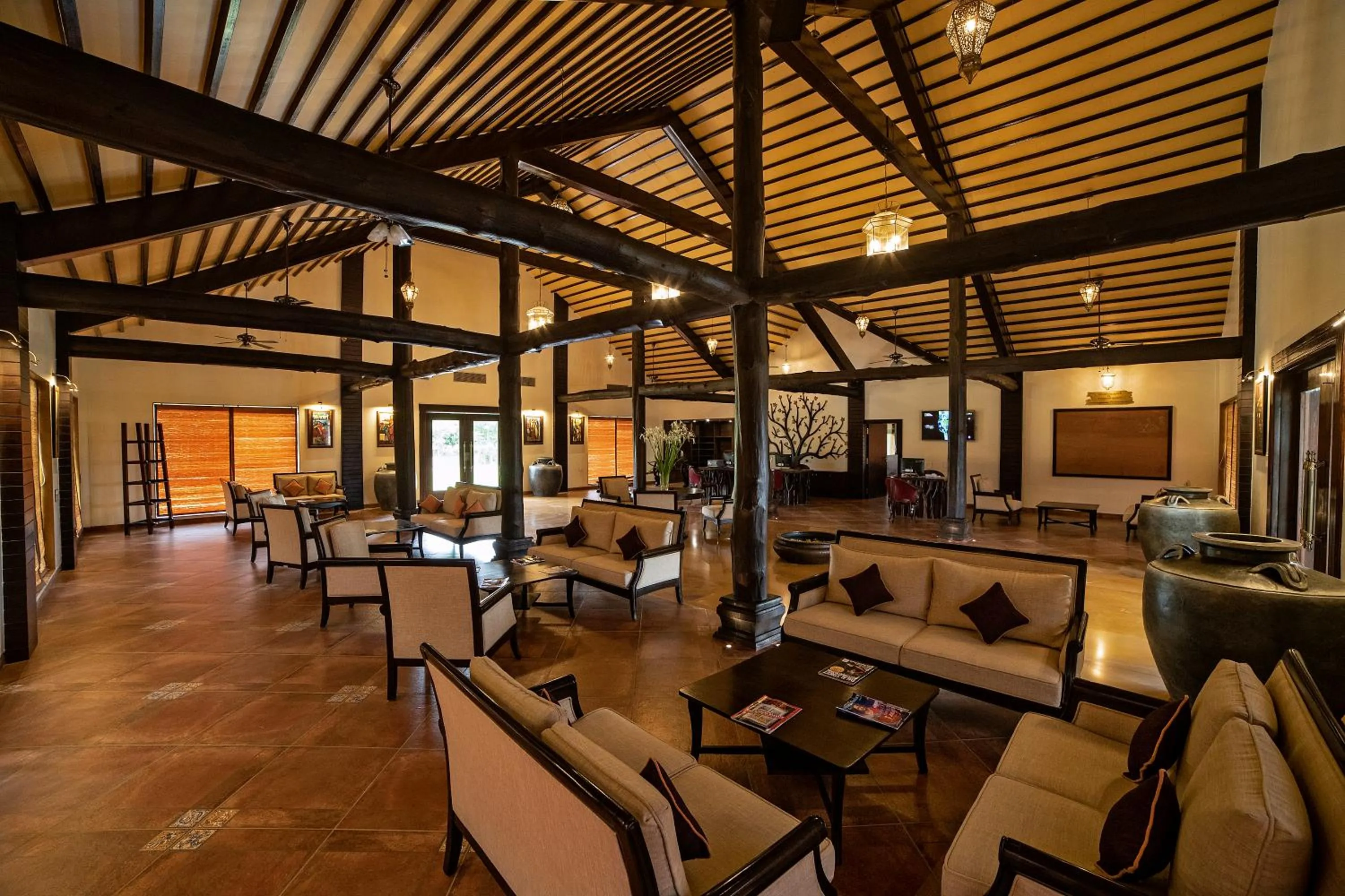 Lobby or reception in WelcomHeritage Tadoba Vanya Villas Resort & Spa