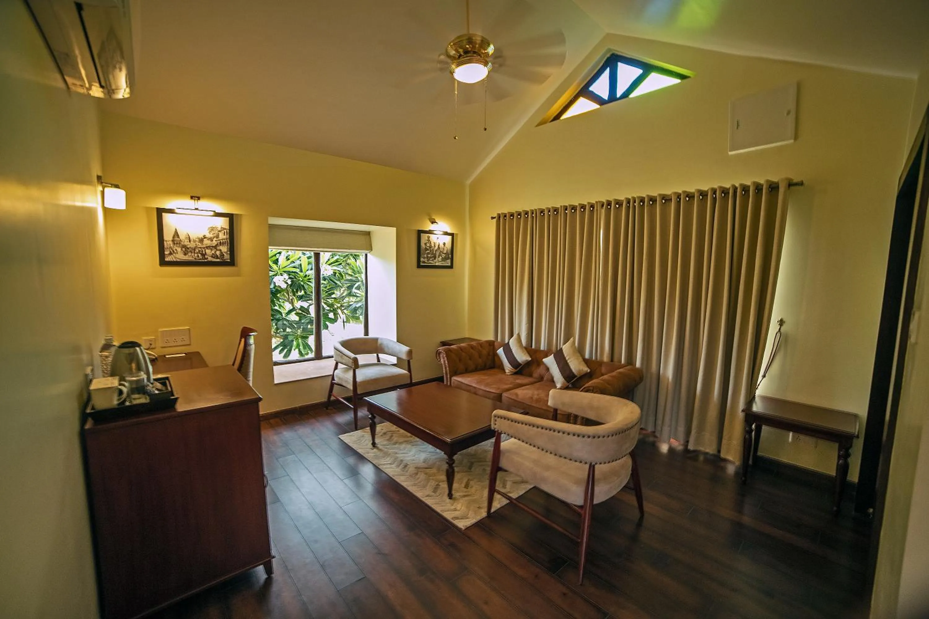 Seating area in WelcomHeritage Tadoba Vanya Villas Resort & Spa
