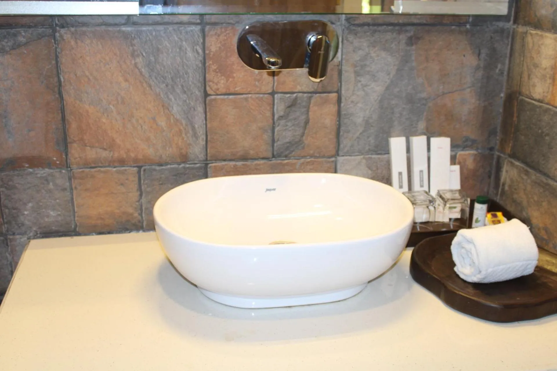 Bathroom in WelcomHeritage Tadoba Vanya Villas Resort & Spa