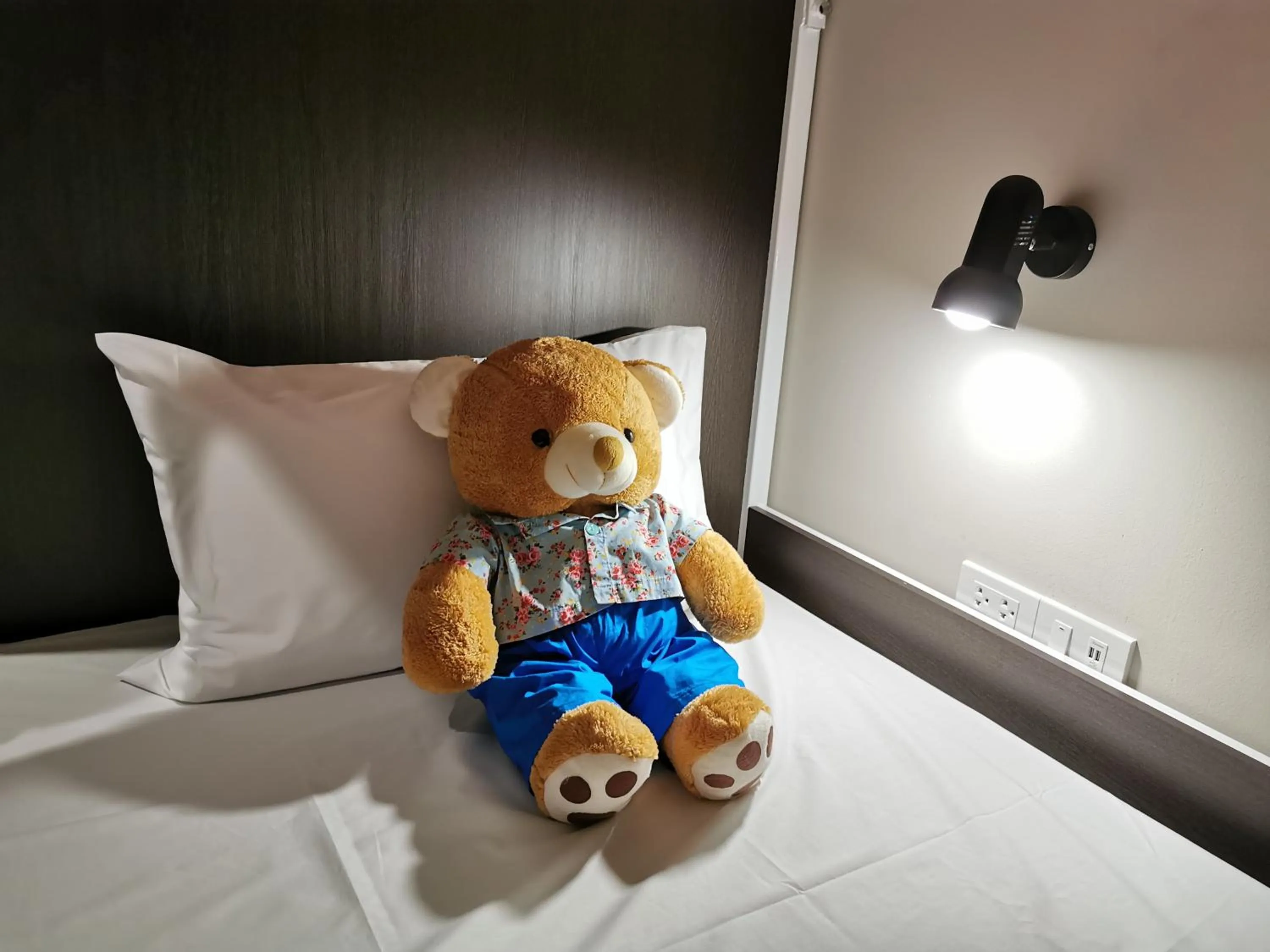 Decorative detail, Bed in Napa Hostel Samrong Station