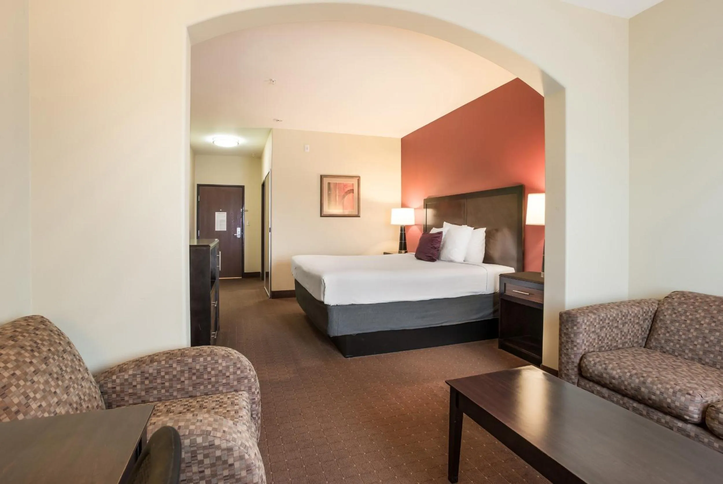 Bed in Knights Inn Bunkie