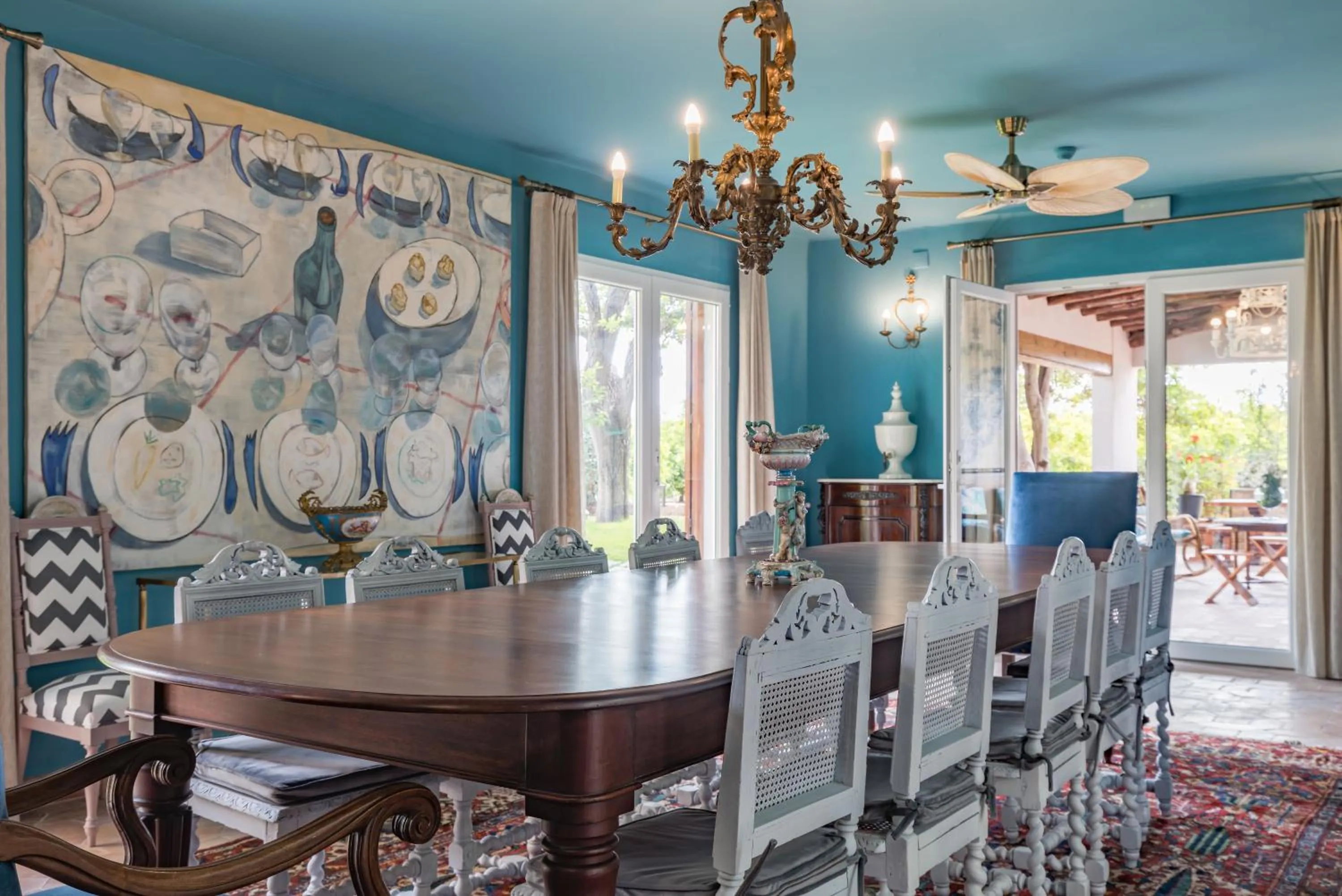 Dining area in Alquería Calatrava B&B