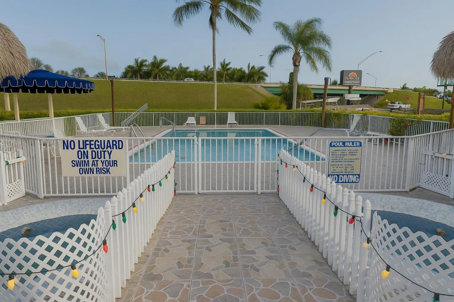 Swimming pool in Belmont Inn & Suites