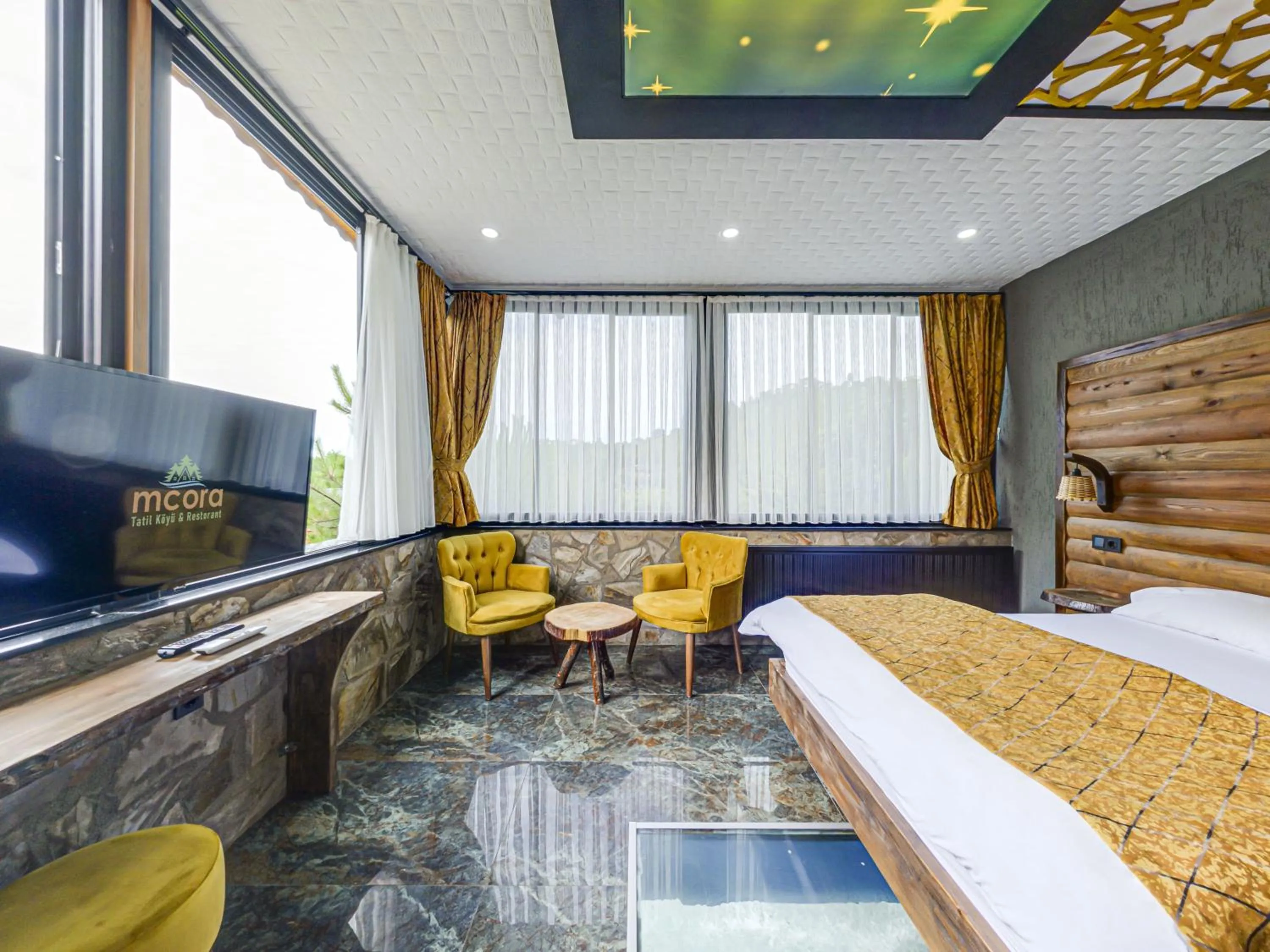 Living room, Bed in Mcora Tatil Köyü