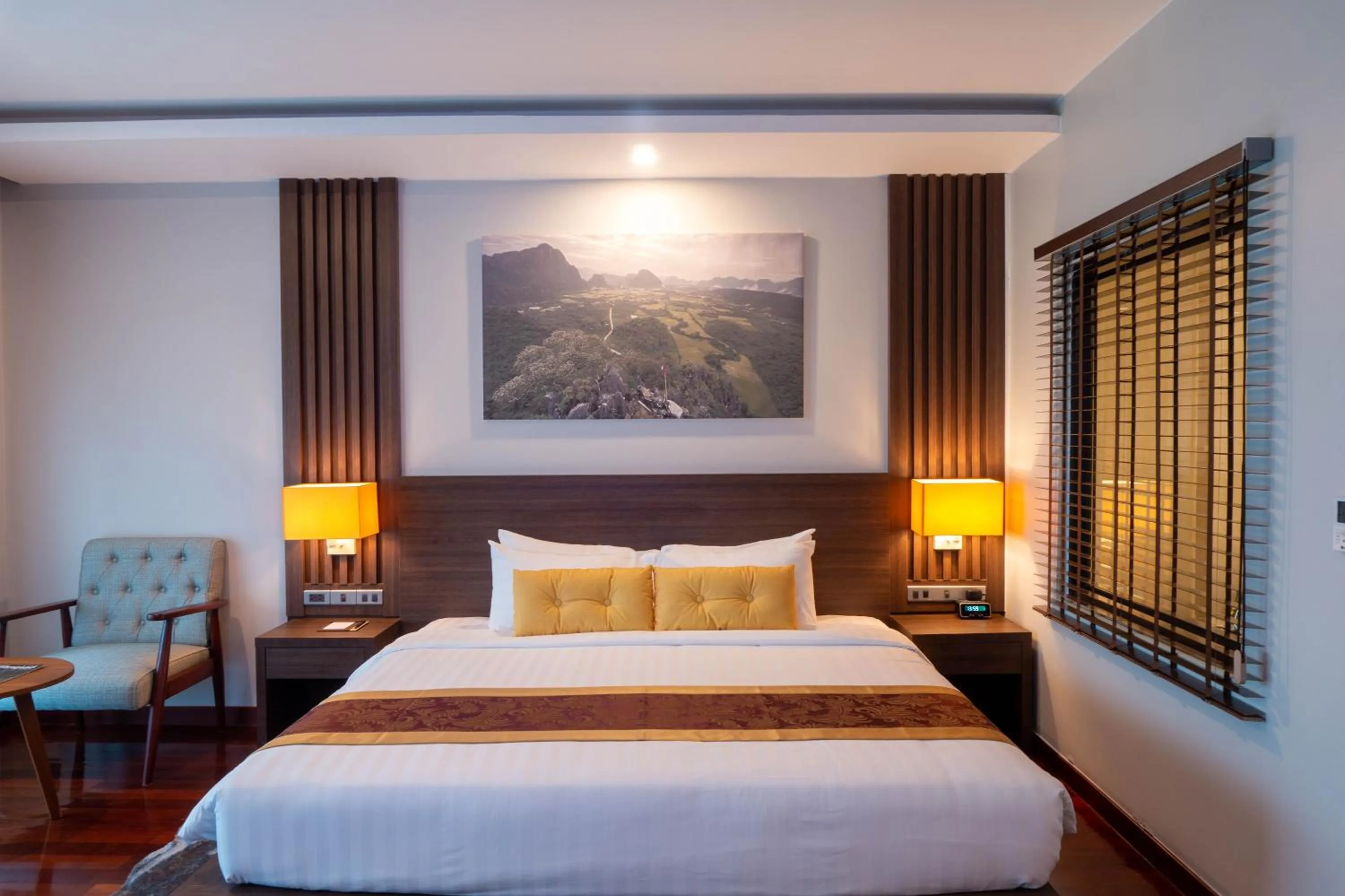 Bed in Tmark Resort Vangvieng
