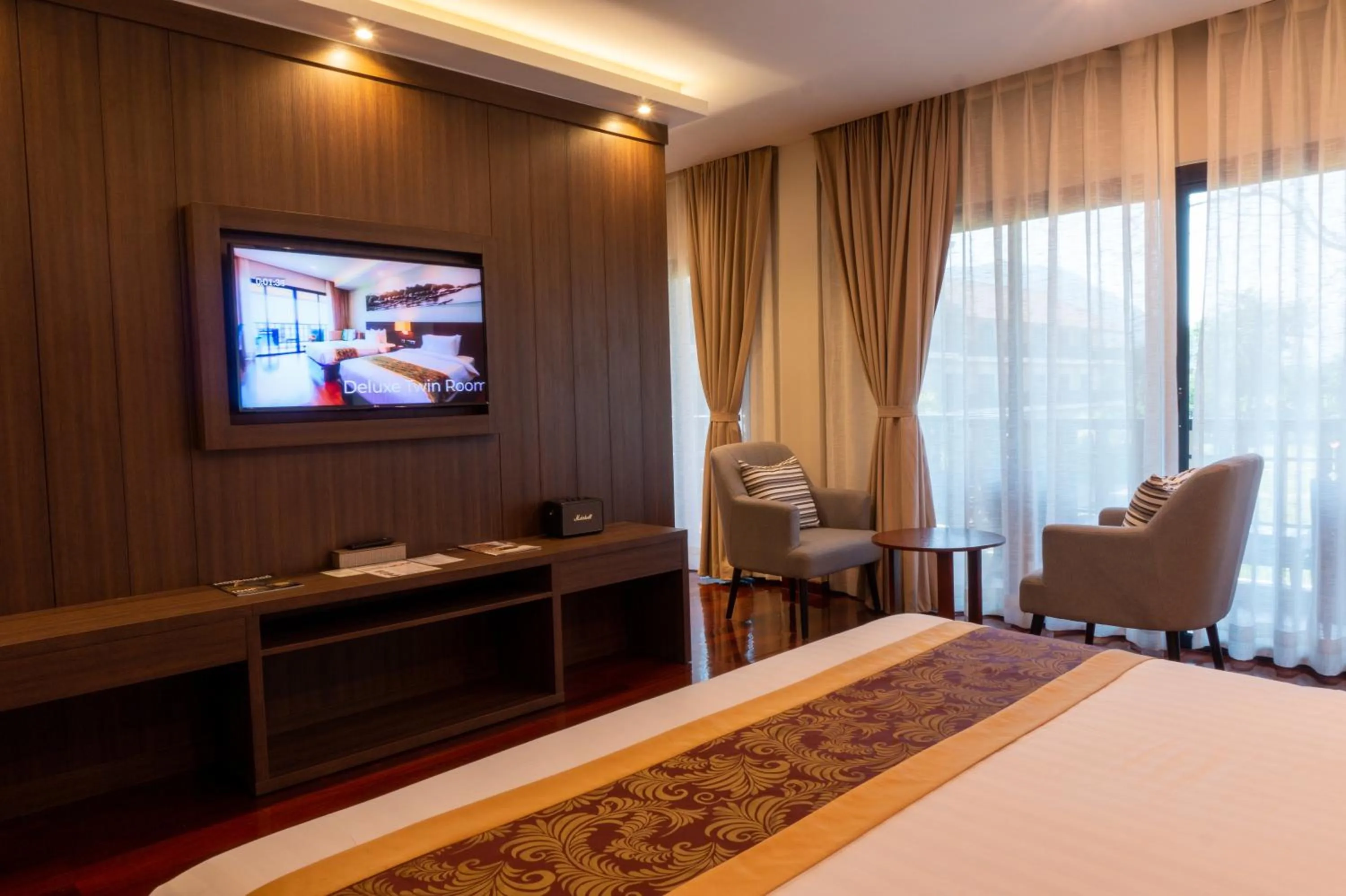 Bed in Tmark Resort Vangvieng