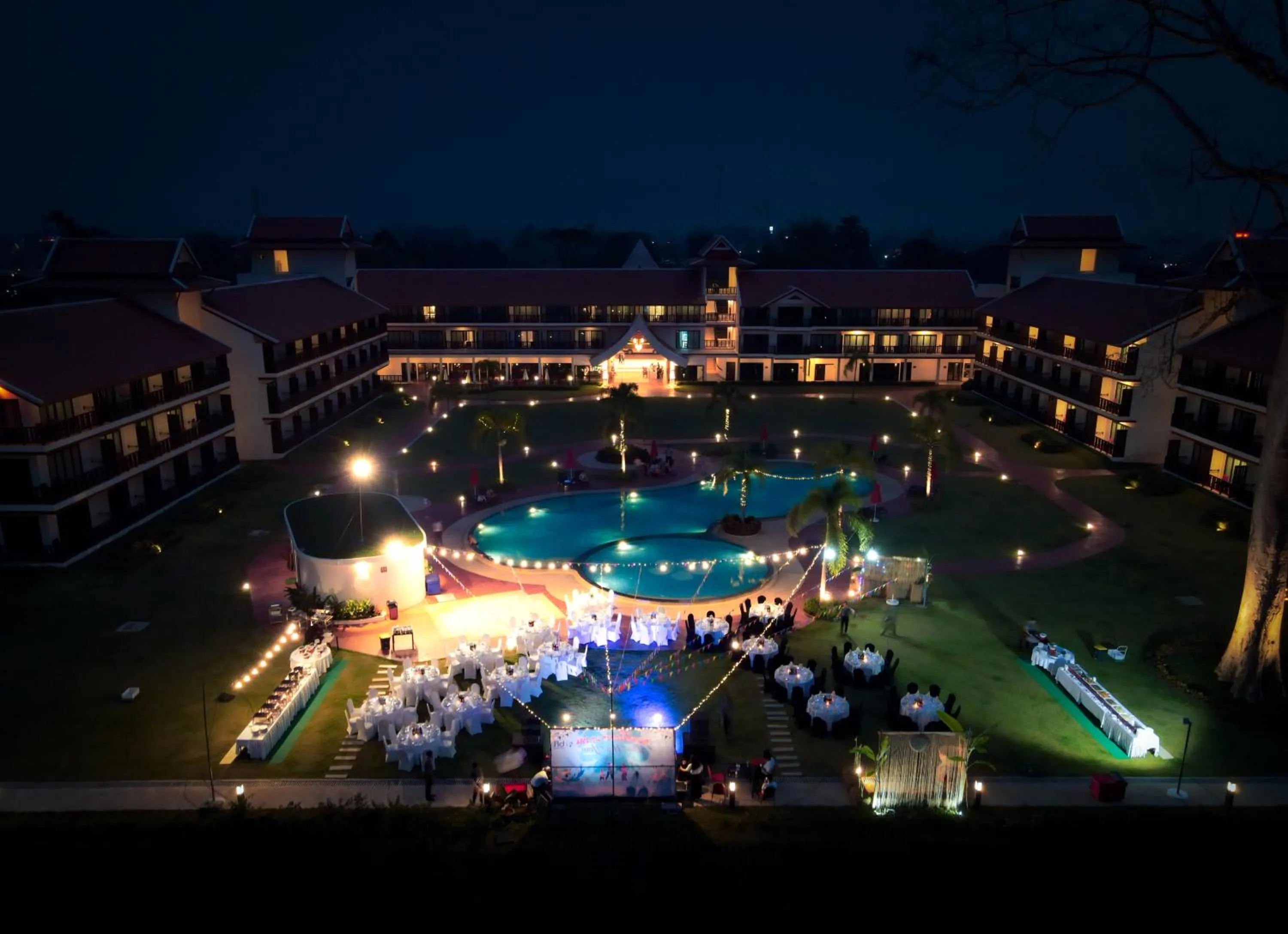 Bird's eye view in Tmark Resort Vangvieng