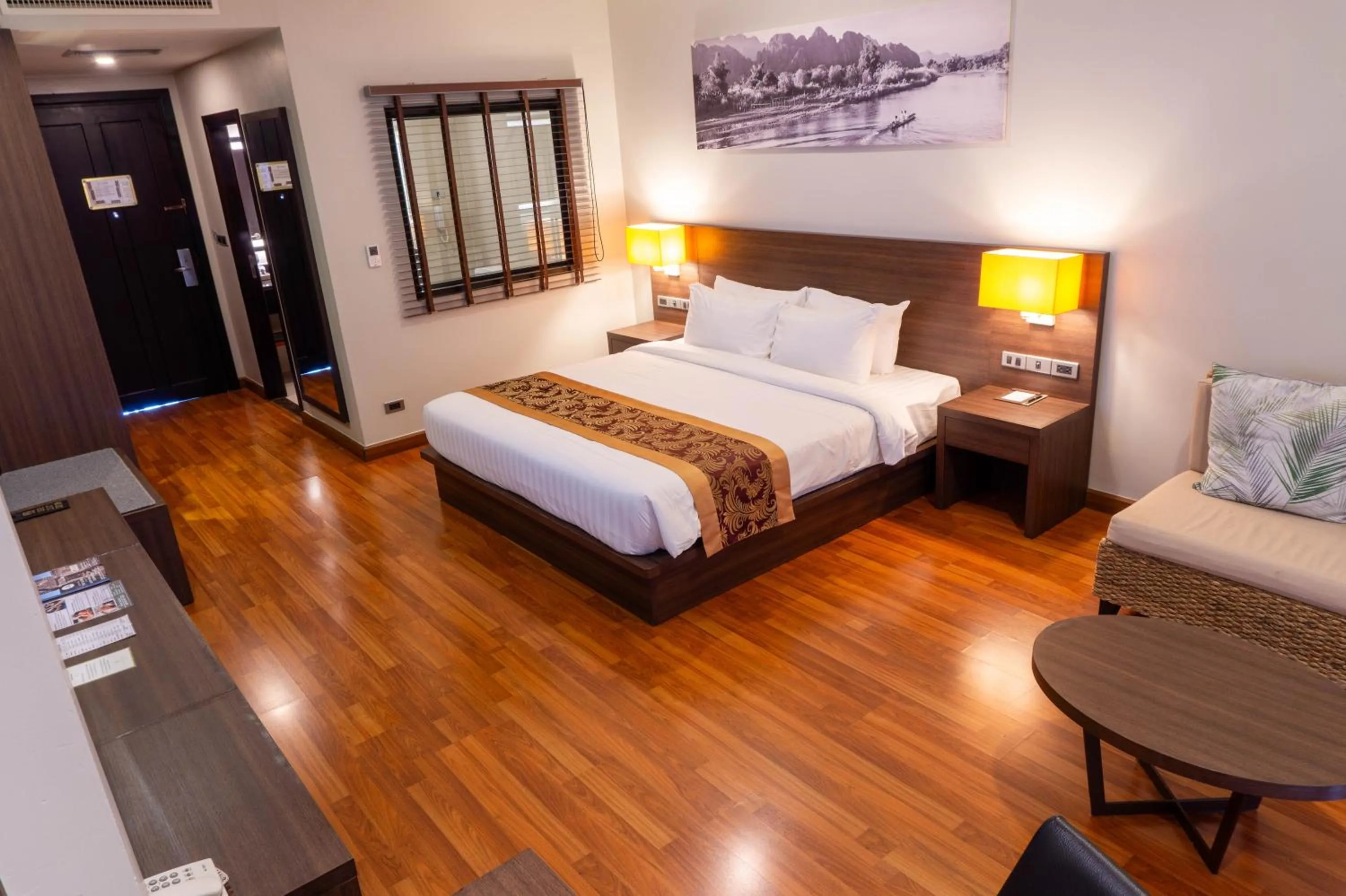 Photo of the whole room, Bed in Tmark Resort Vangvieng