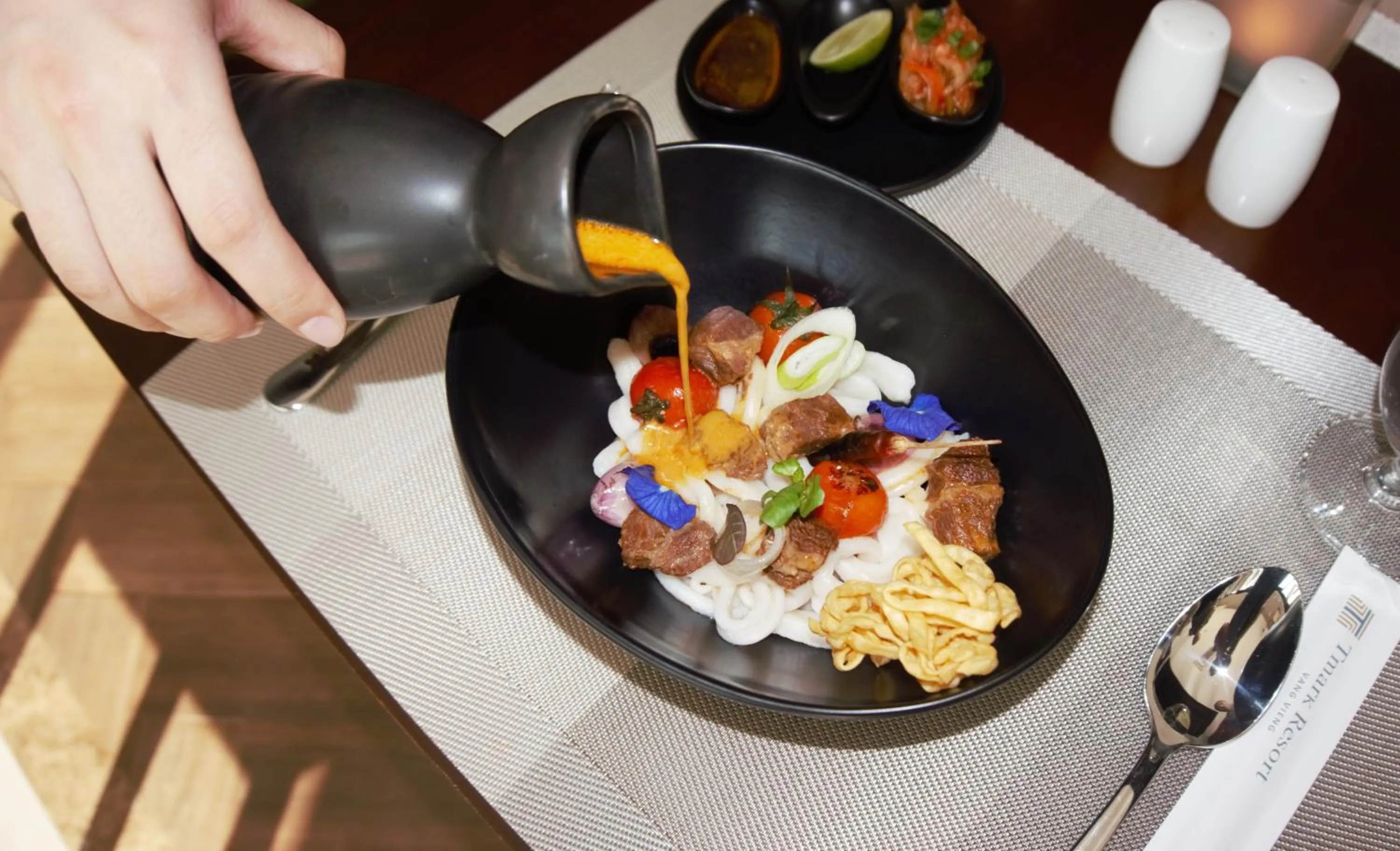 Food and drinks in Tmark Resort Vangvieng