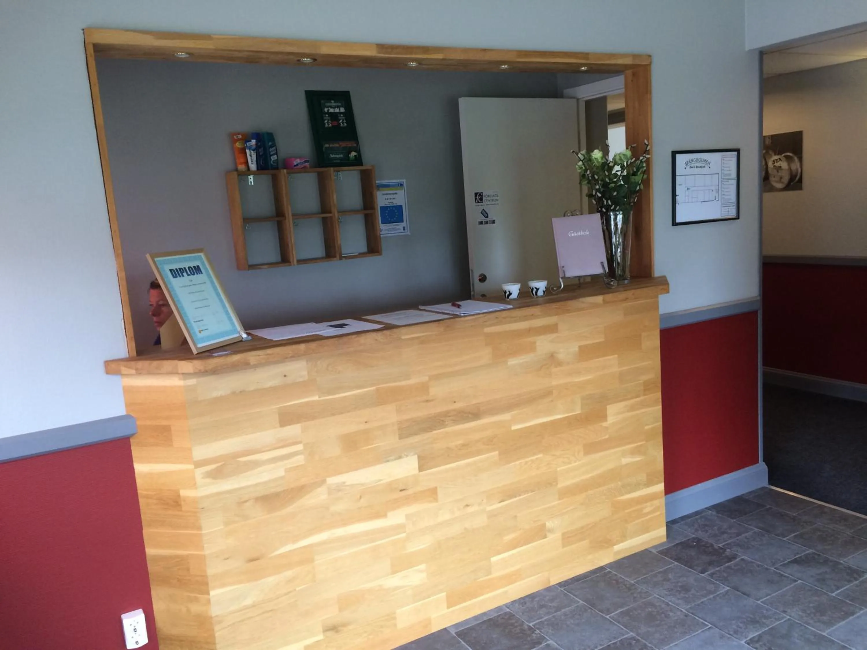 Lobby or reception in Spångholmen Bed & Breakfast AB