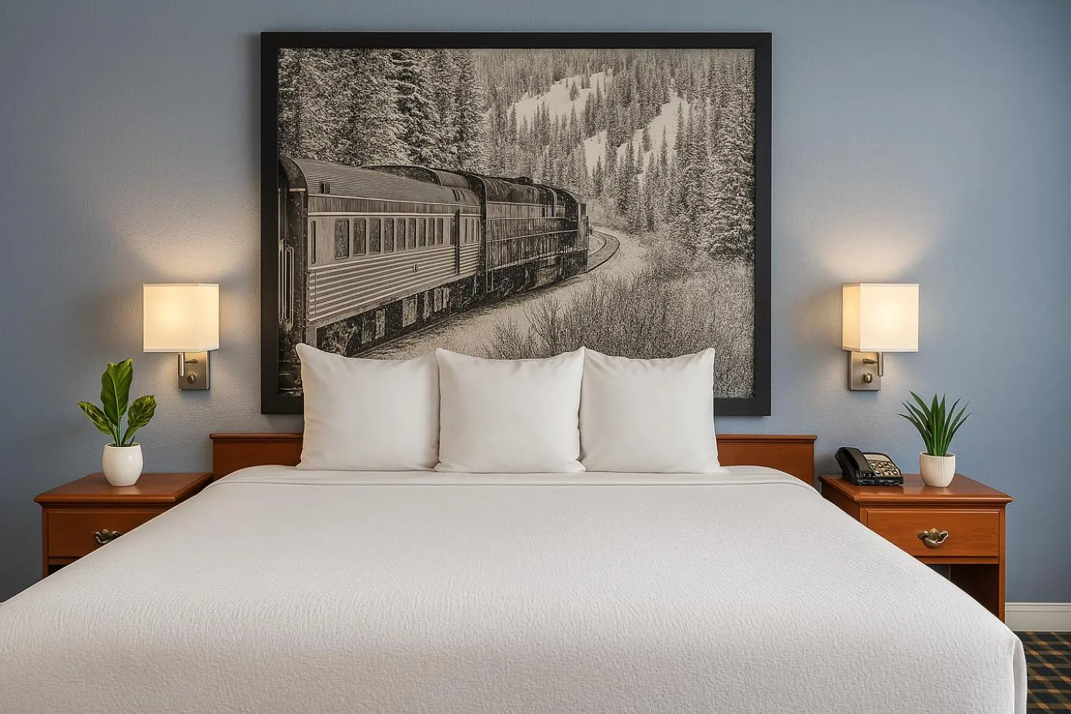 Bed in Creekside Inn & Suites