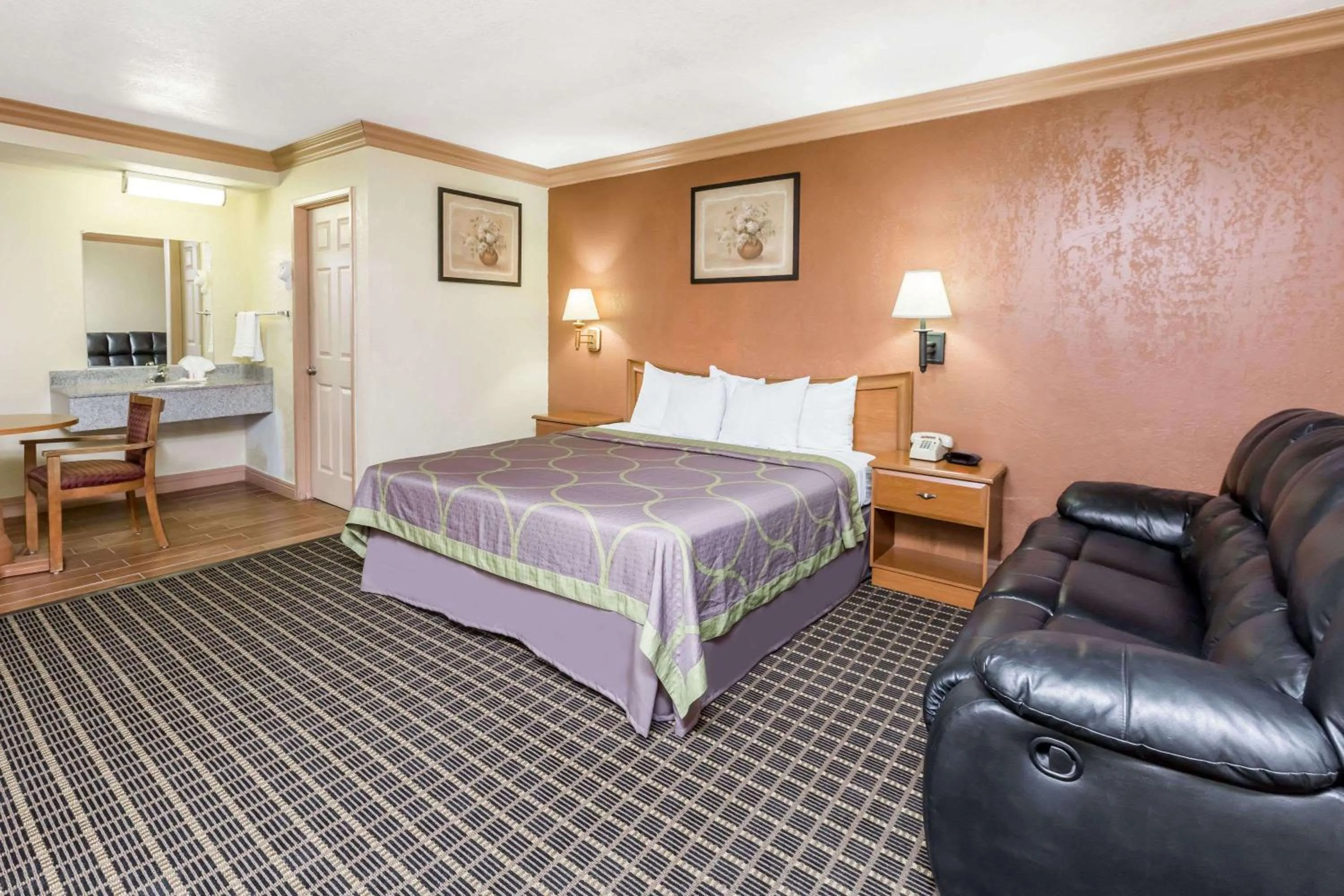 On site, Bed in Super 8 by Wyndham Azusa