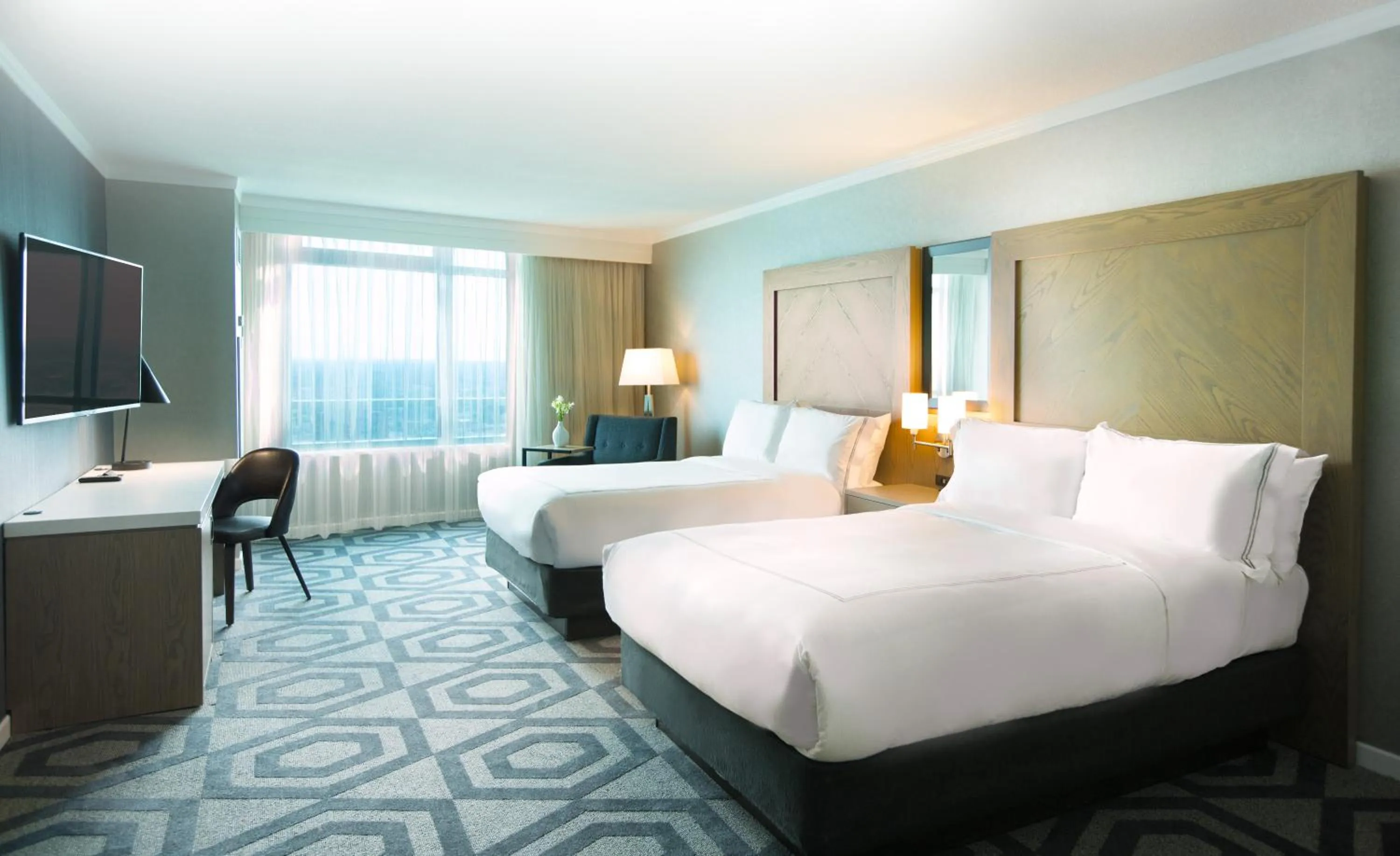 Bedroom, Bed in Caesars Windsor, A Caesars Destination