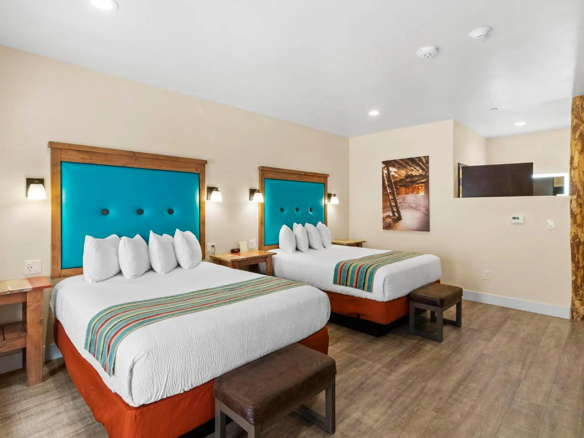 Bed in Bluff Dwellings Resort