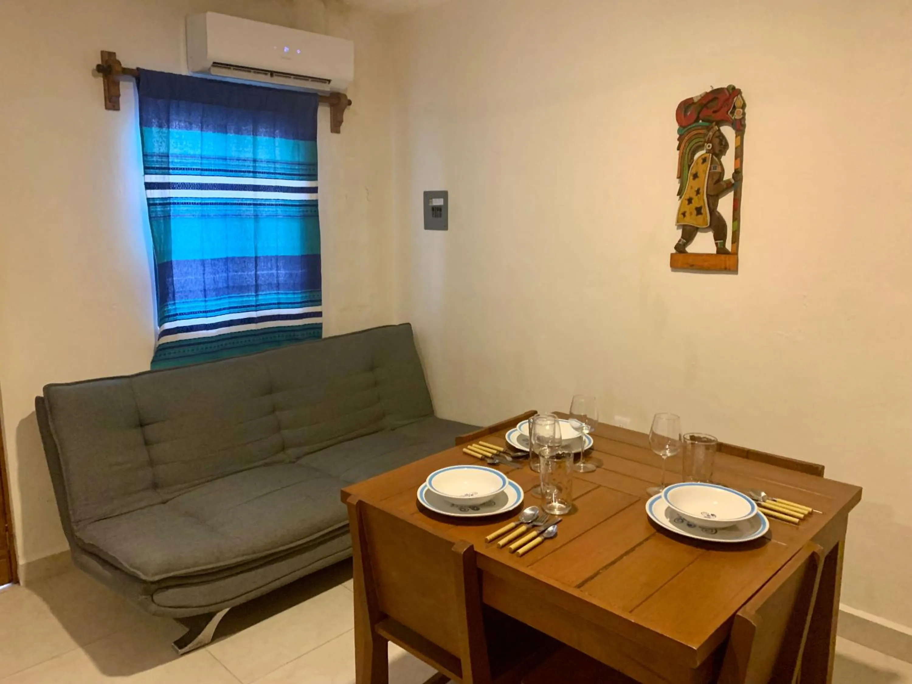 Living room in AKBAL Playa - Beach Zone