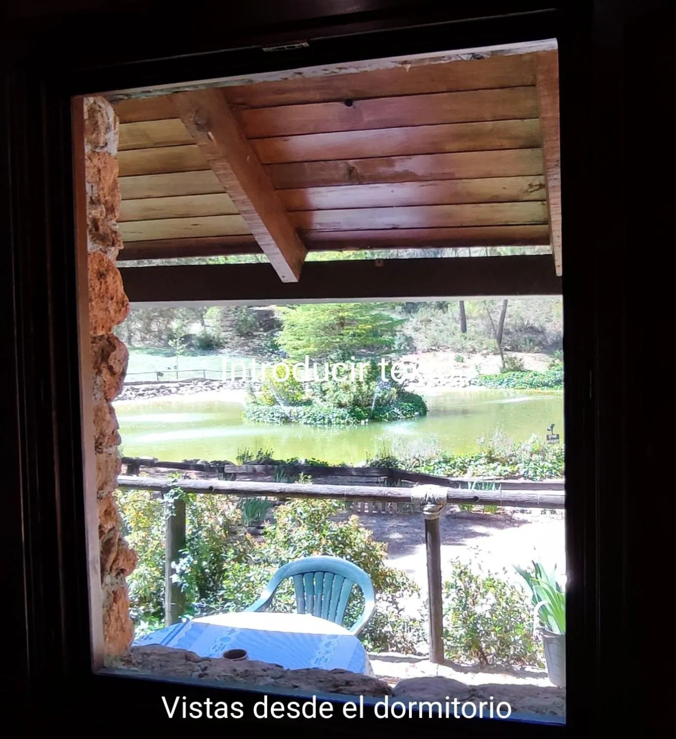 Lake view in La cabaña del lago en ZAFIRO LAGUNAZO Parque Natural del Río Mundo