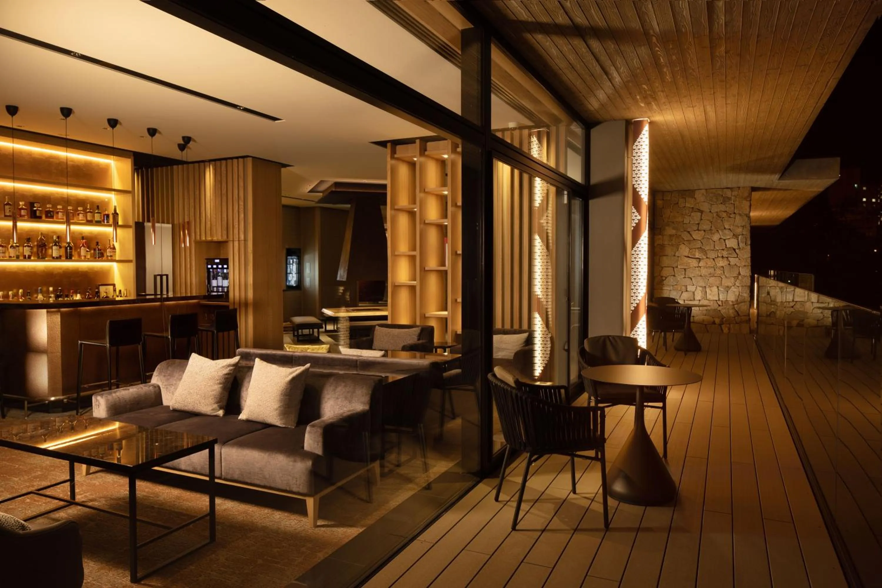 Lounge or bar in Chalet Ivy Jozankei