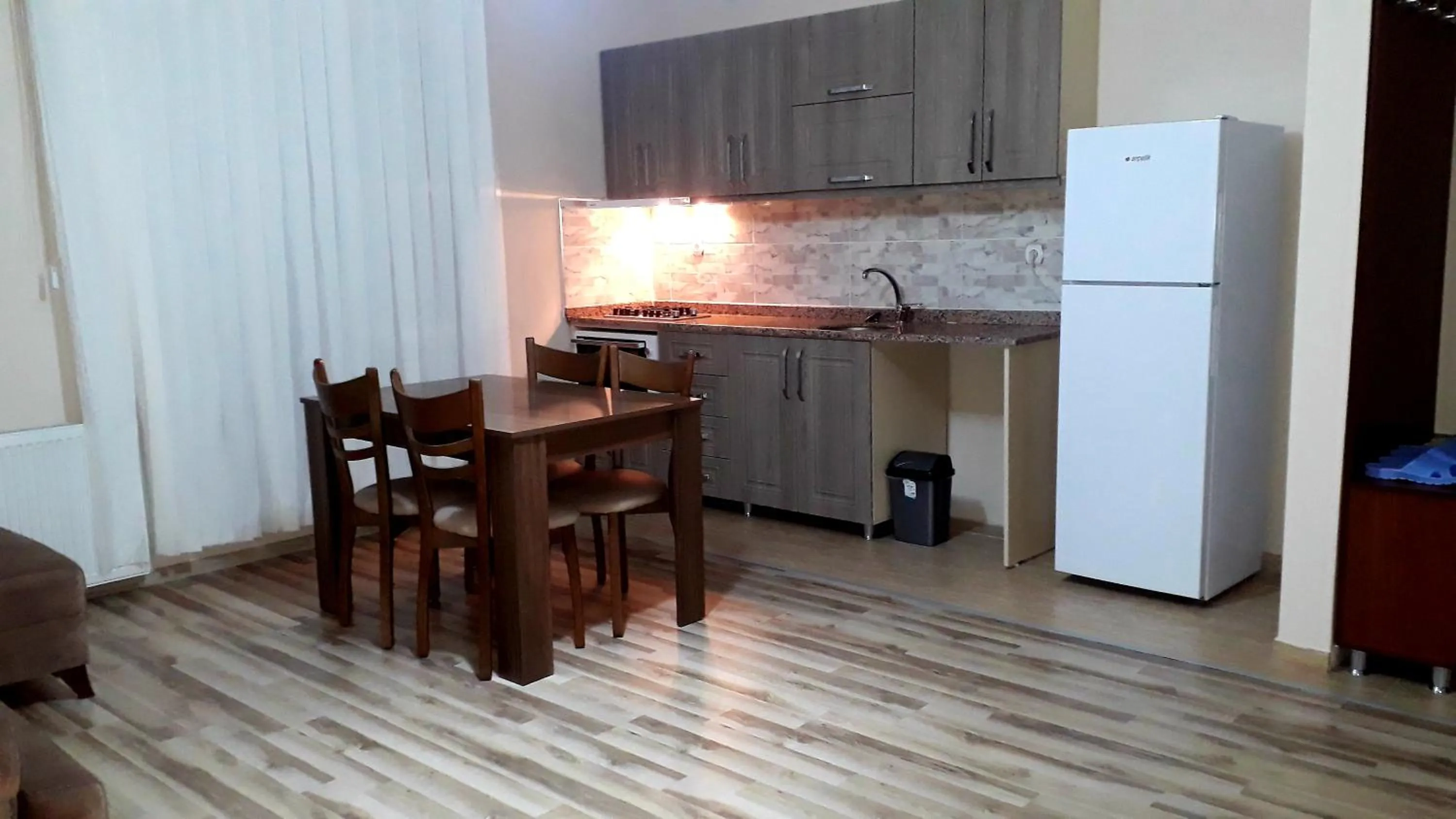 Kitchen or kitchenette in Erdem Apart Otel