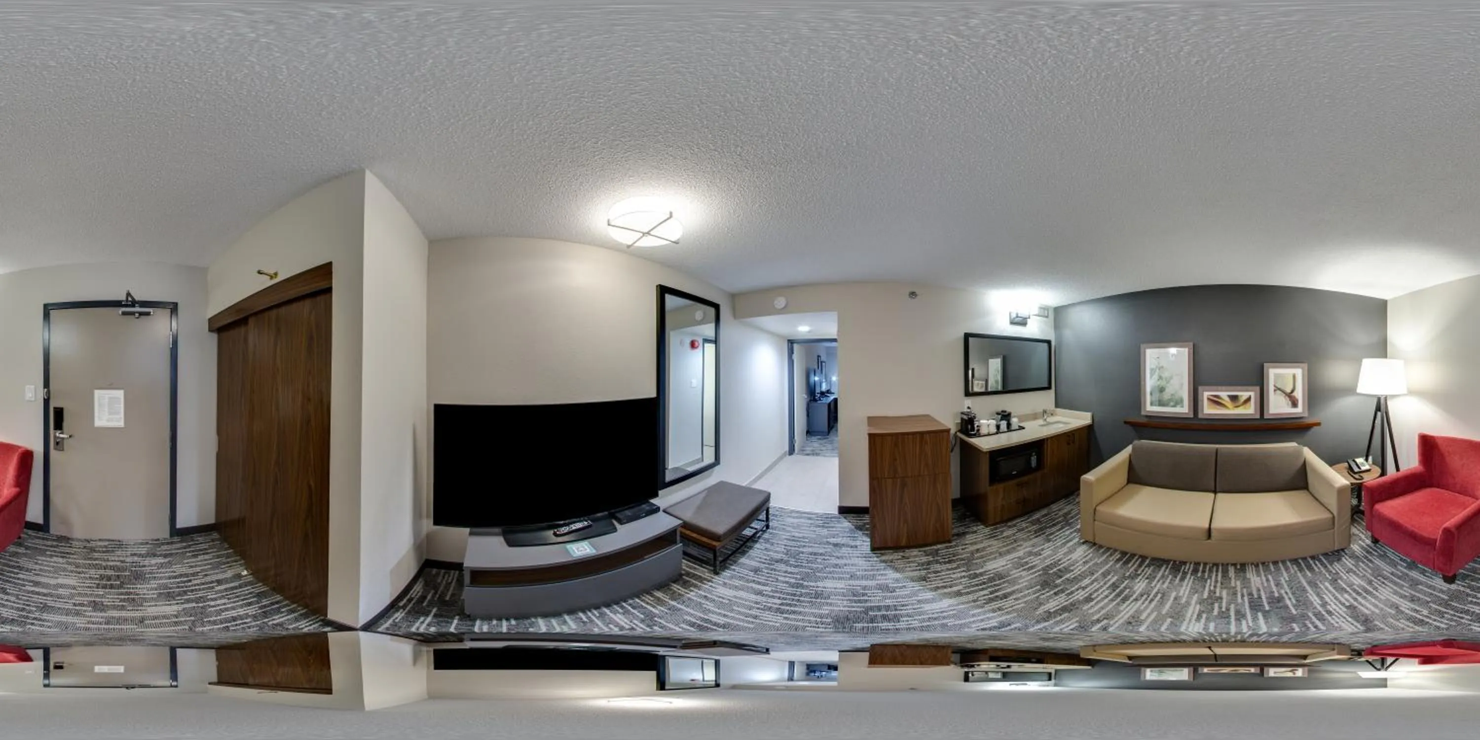 Living room, Bed in Country Inn & Suites by Radisson, Winnipeg, MB