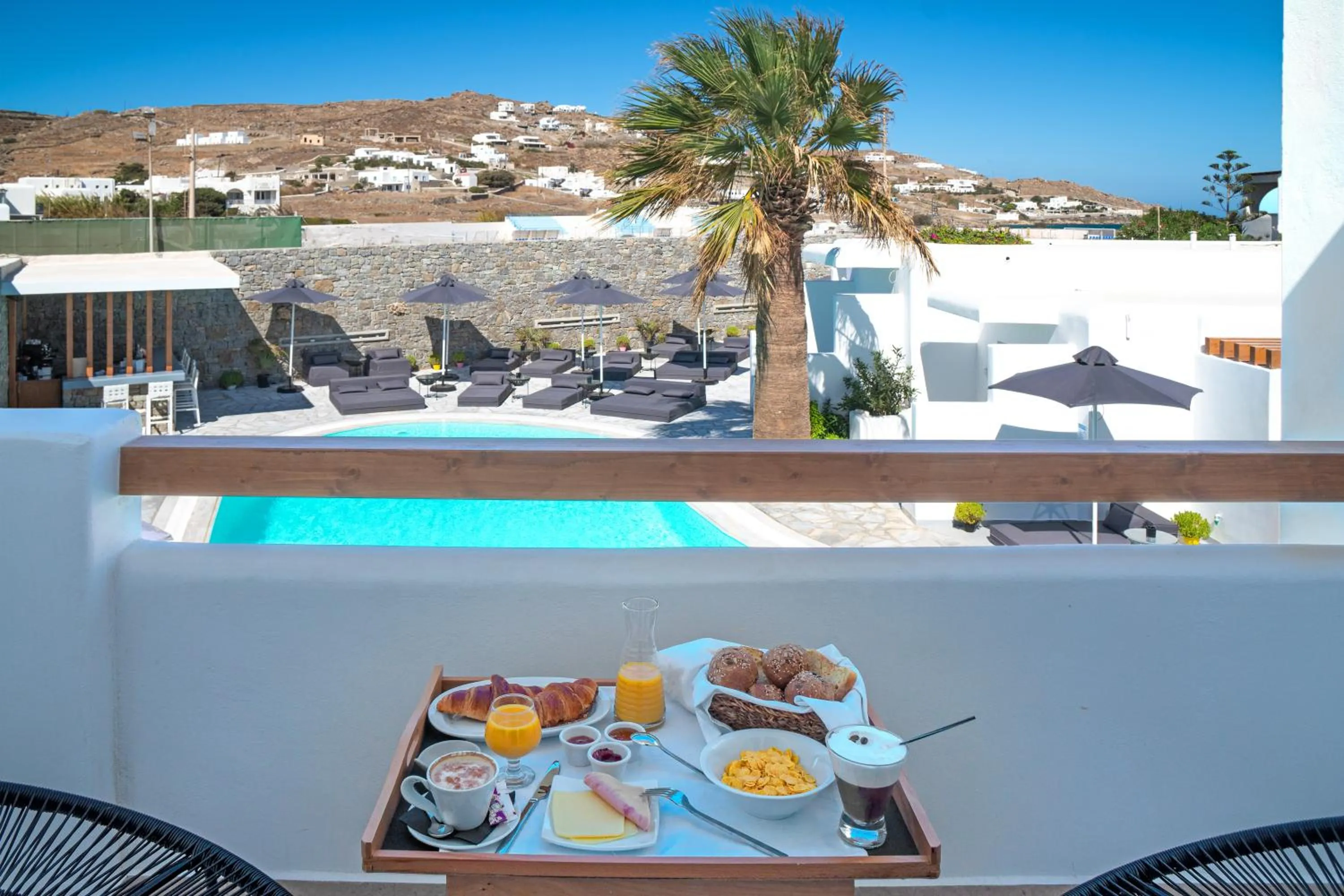 Balcony/Terrace in Omnia Mykonos Boutique Hotel & Suites